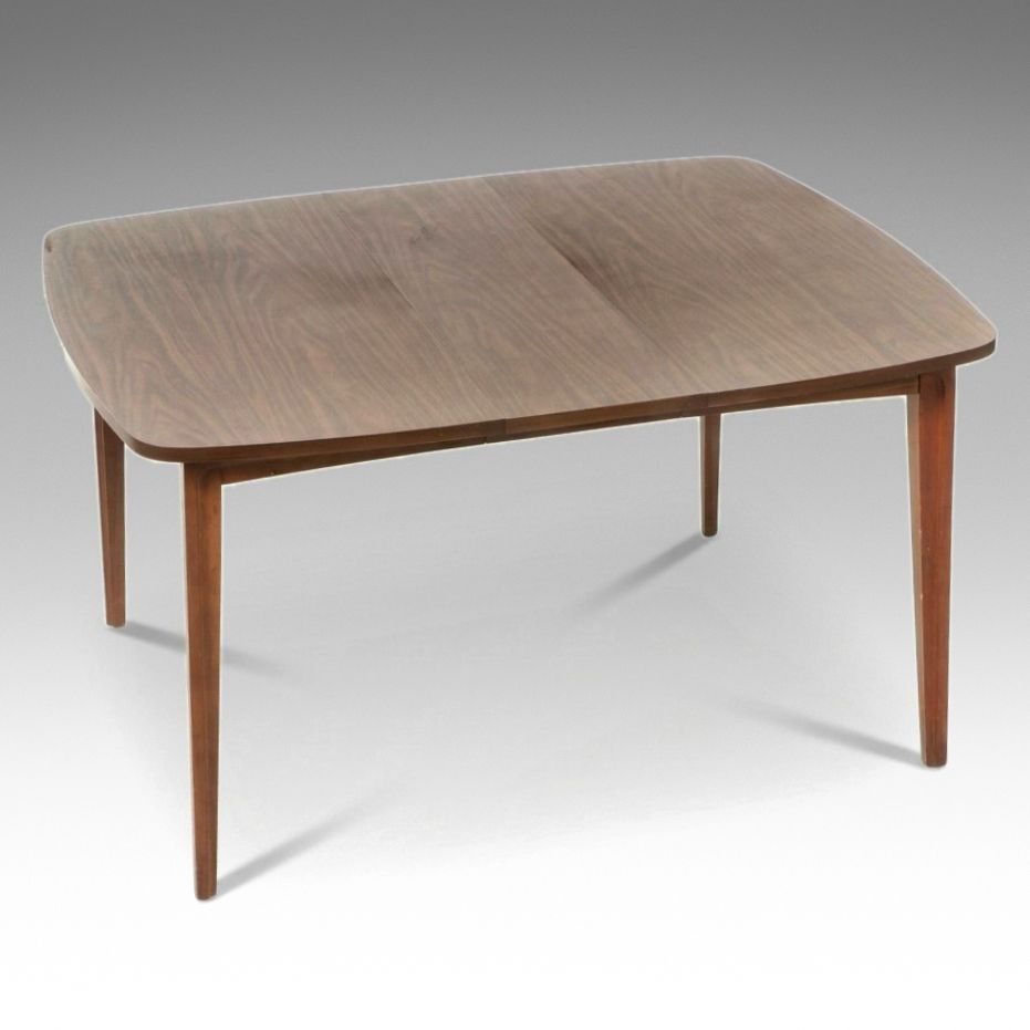 Danish Modern Style Walnut Extension Dining Table, Mid-20th Century