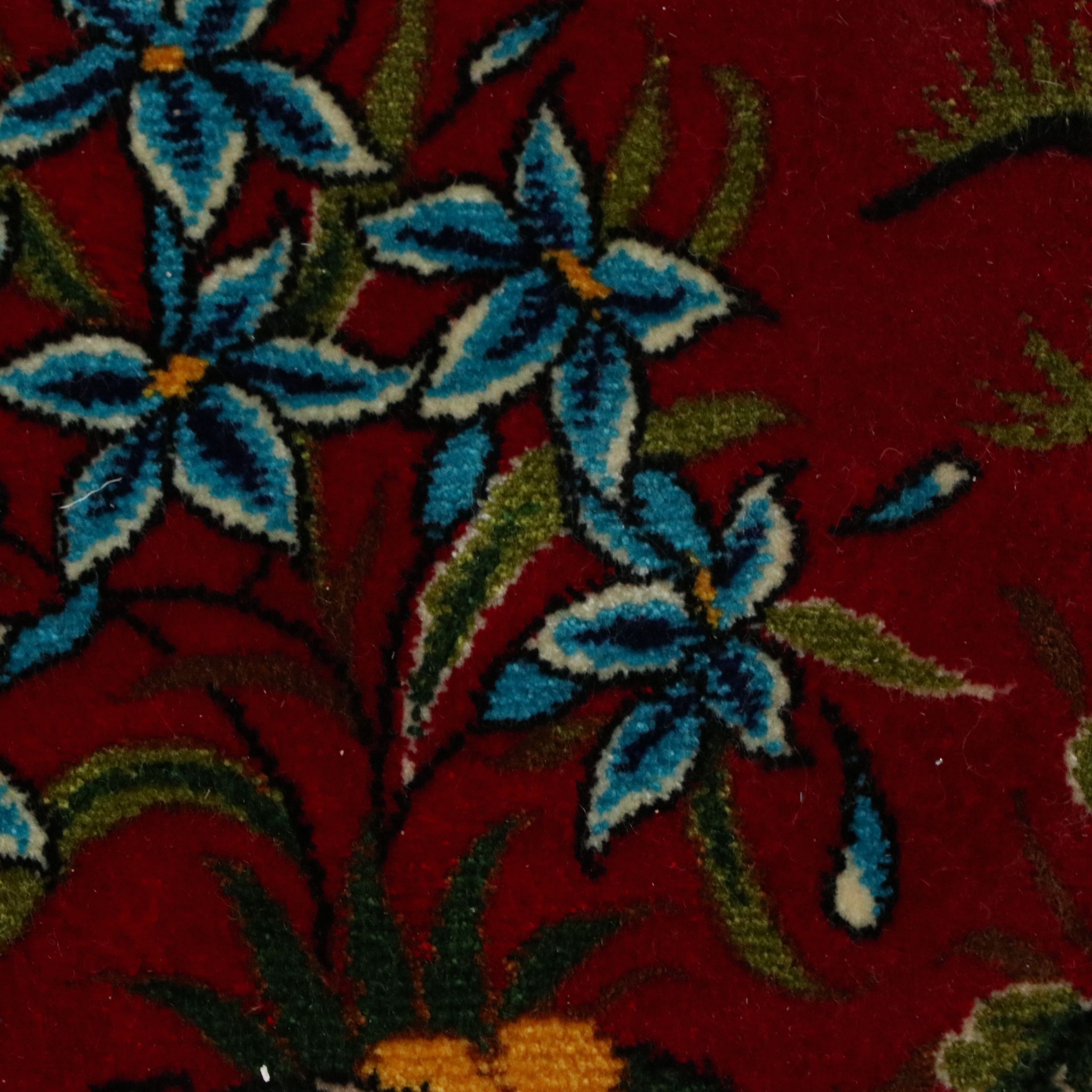 6'8 x 10'7 Machine Made Turkish Qom Style Silk Area Rug