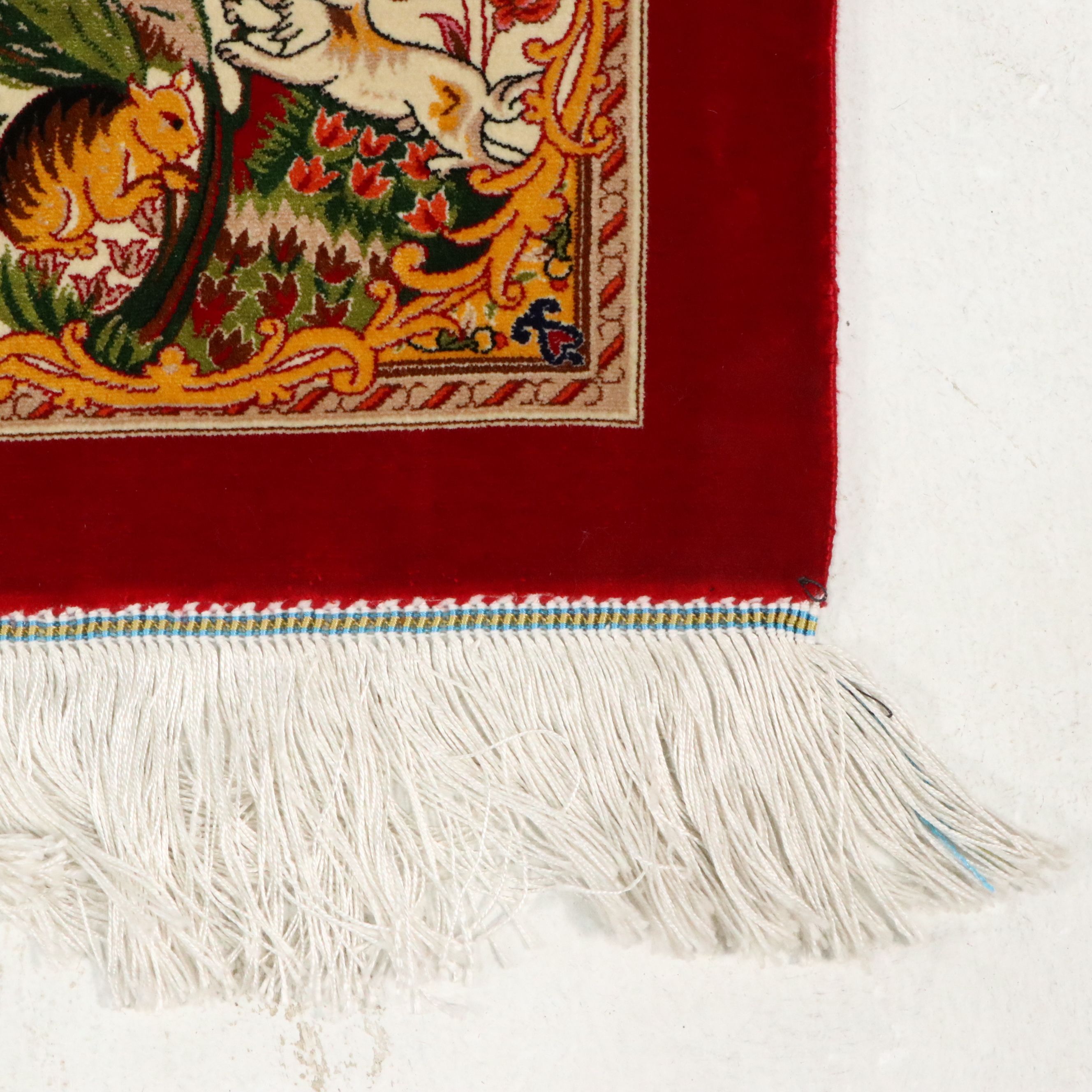 6'8 x 10'7 Machine Made Turkish Qom Style Silk Area Rug