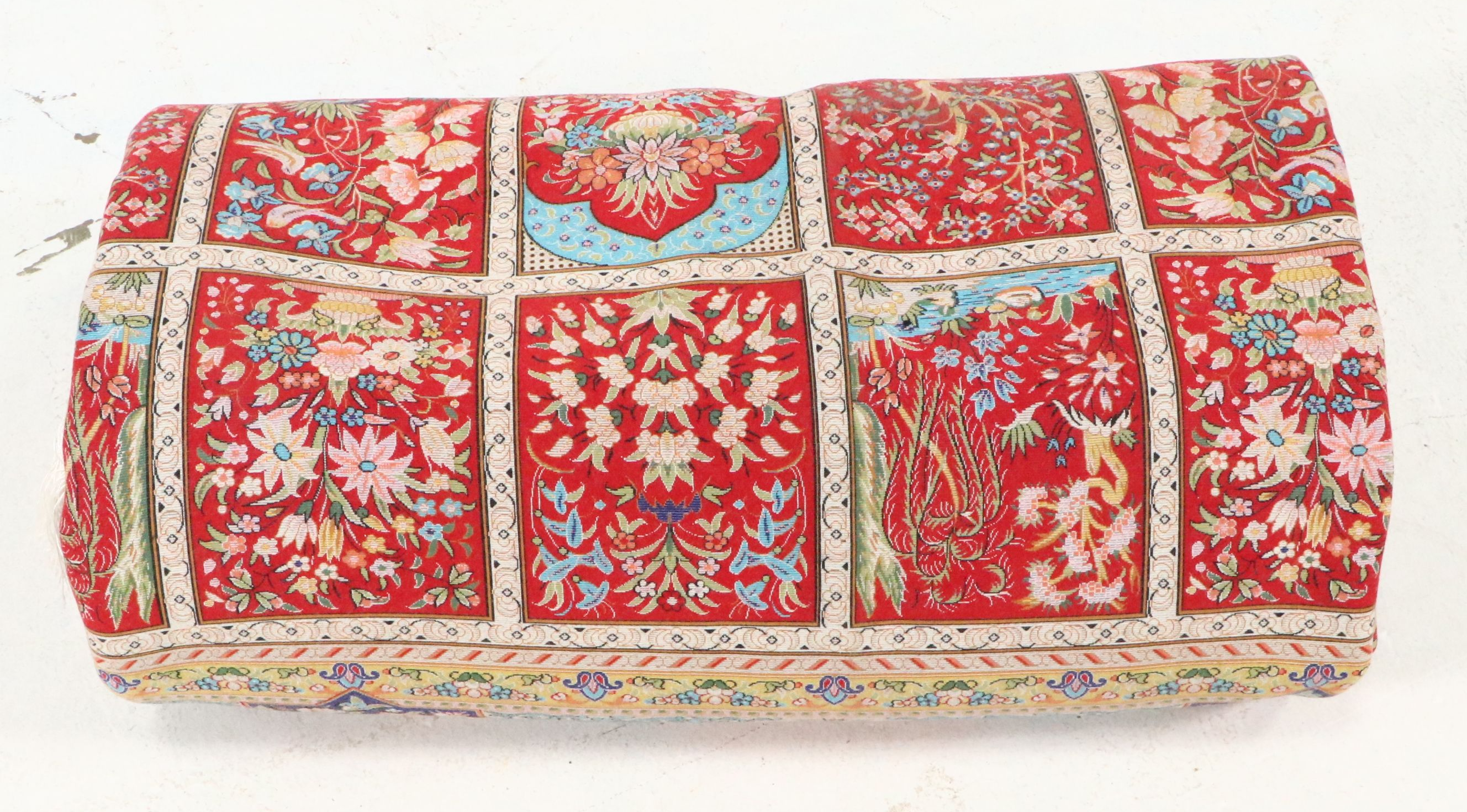 6'8 x 10'7 Machine Made Turkish Qom Style Silk Area Rug