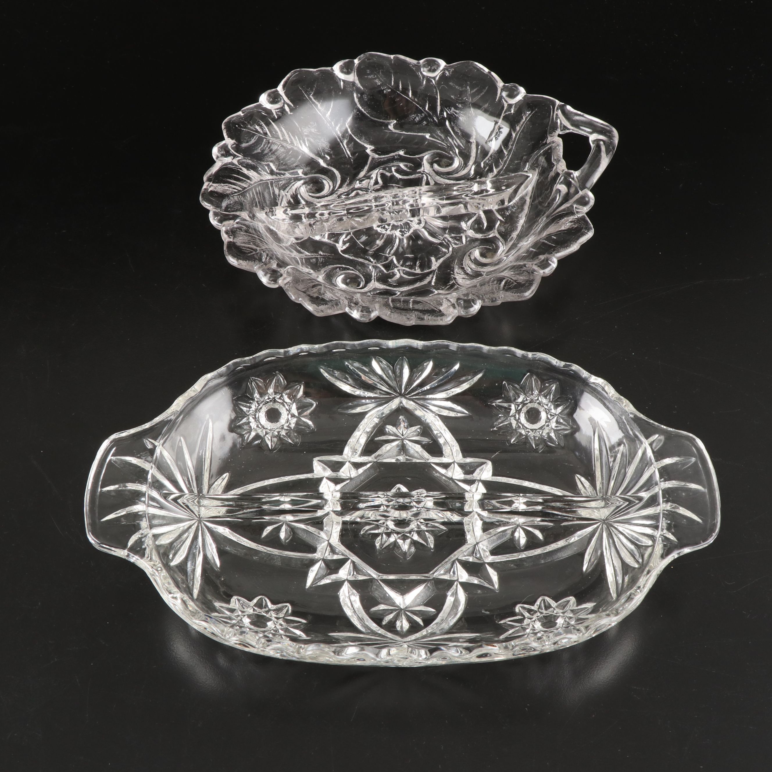 Fostoria "Century" 3-Part Relish with More Divided Dishes and Serveware