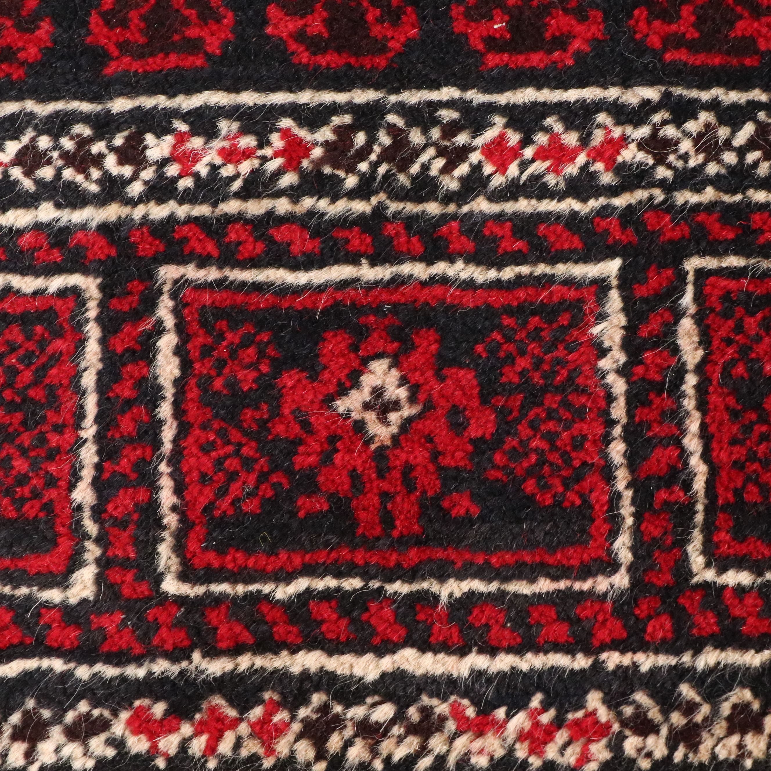 2'11 x 4'11 Hand-Knotted Afghan Baluch Prayer Rug