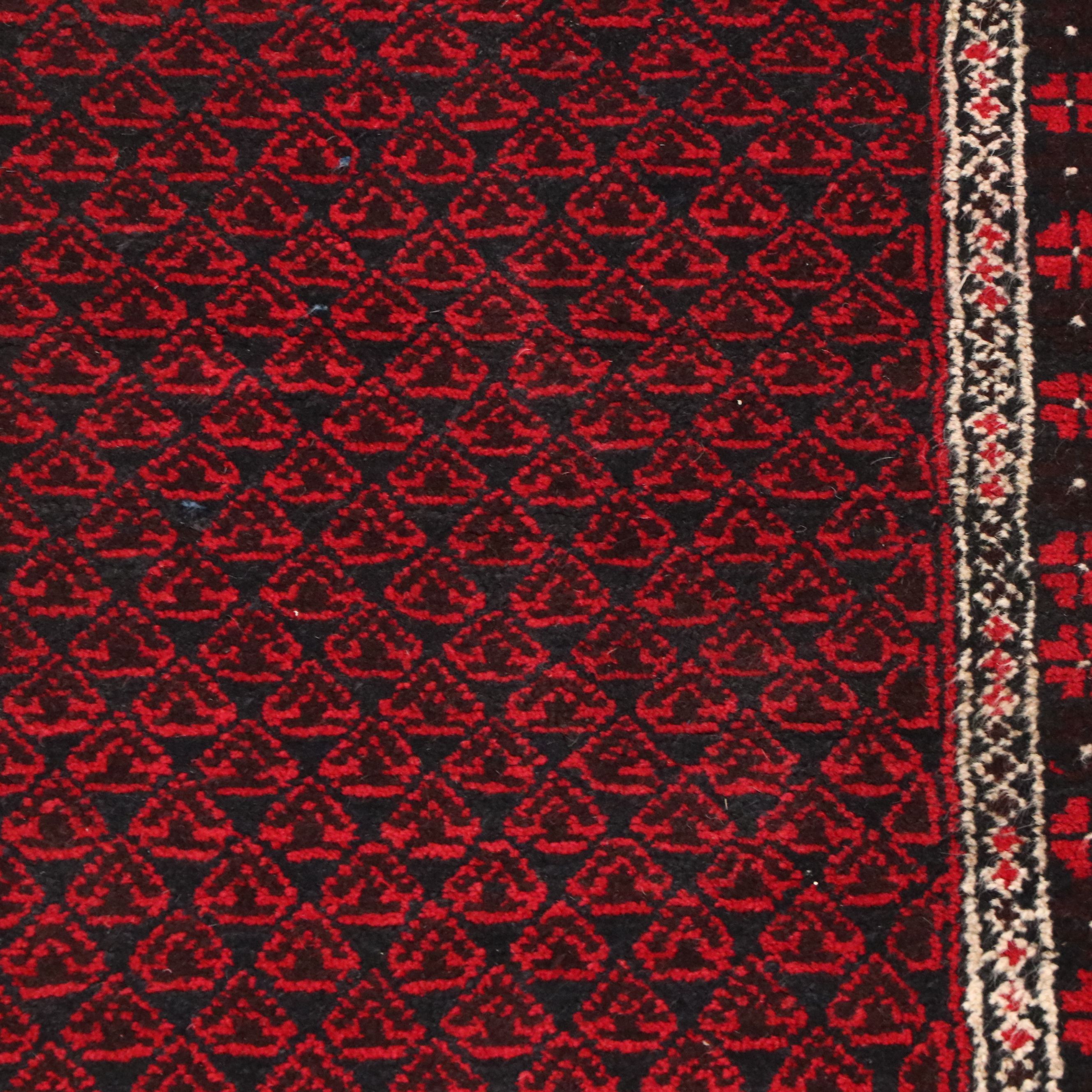 2'11 x 4'11 Hand-Knotted Afghan Baluch Prayer Rug