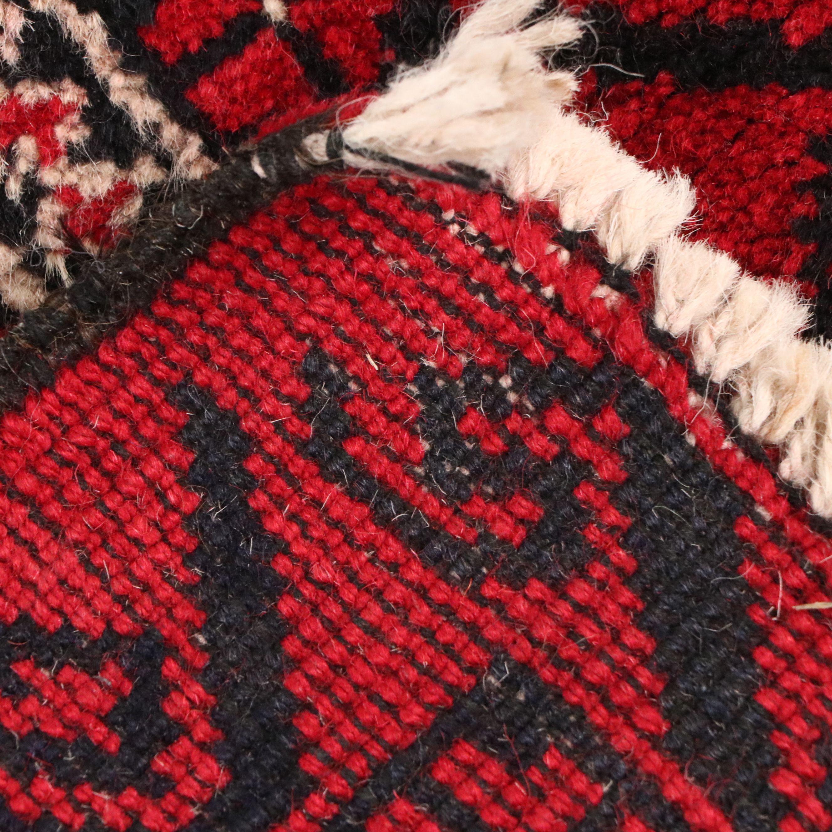 2'11 x 4'11 Hand-Knotted Afghan Baluch Prayer Rug