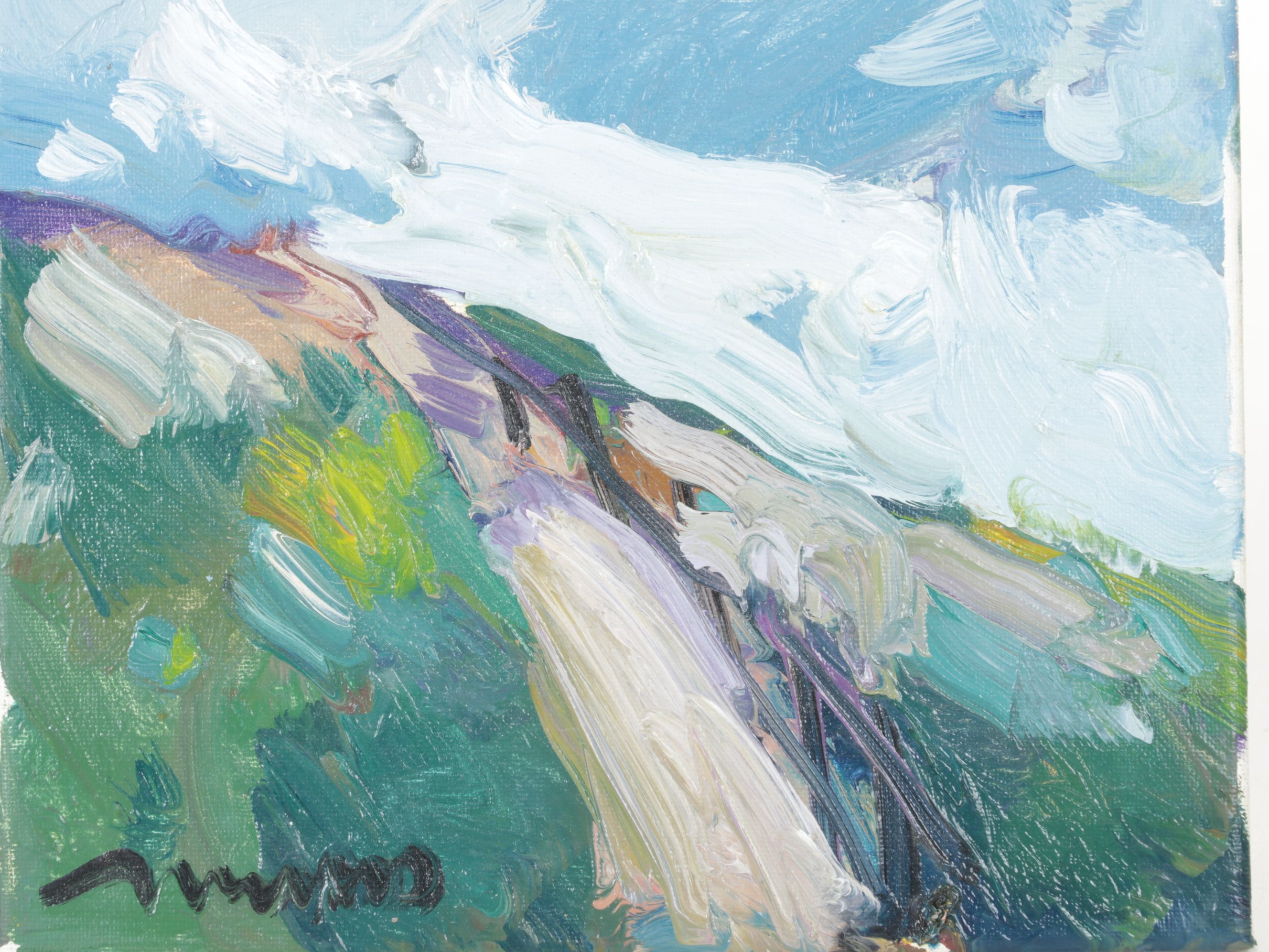 Jose D. Trujillo Oil Painting "Bright Hillside", 2017