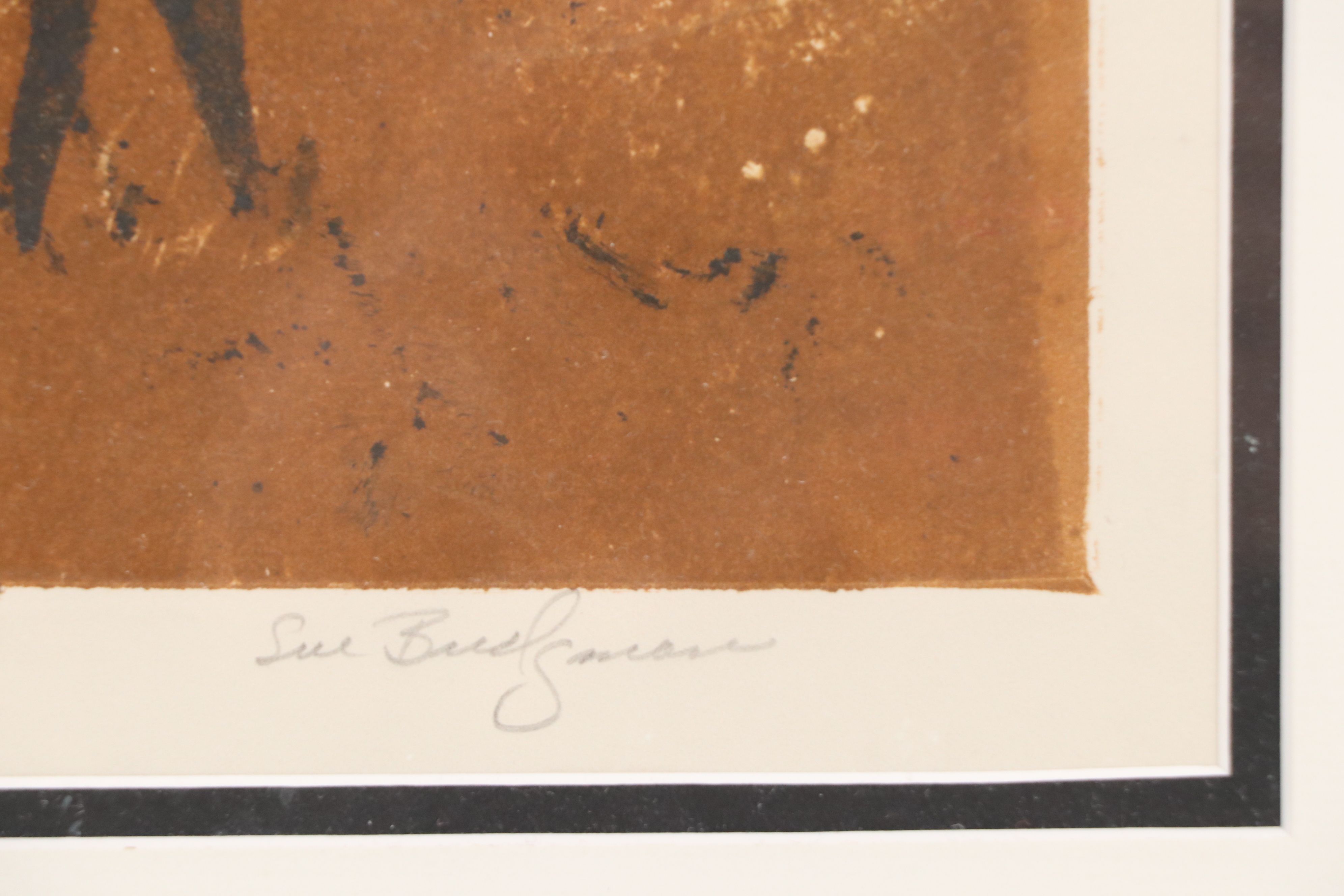 Sue Bridgeman Monotype of Figures, 20th Century