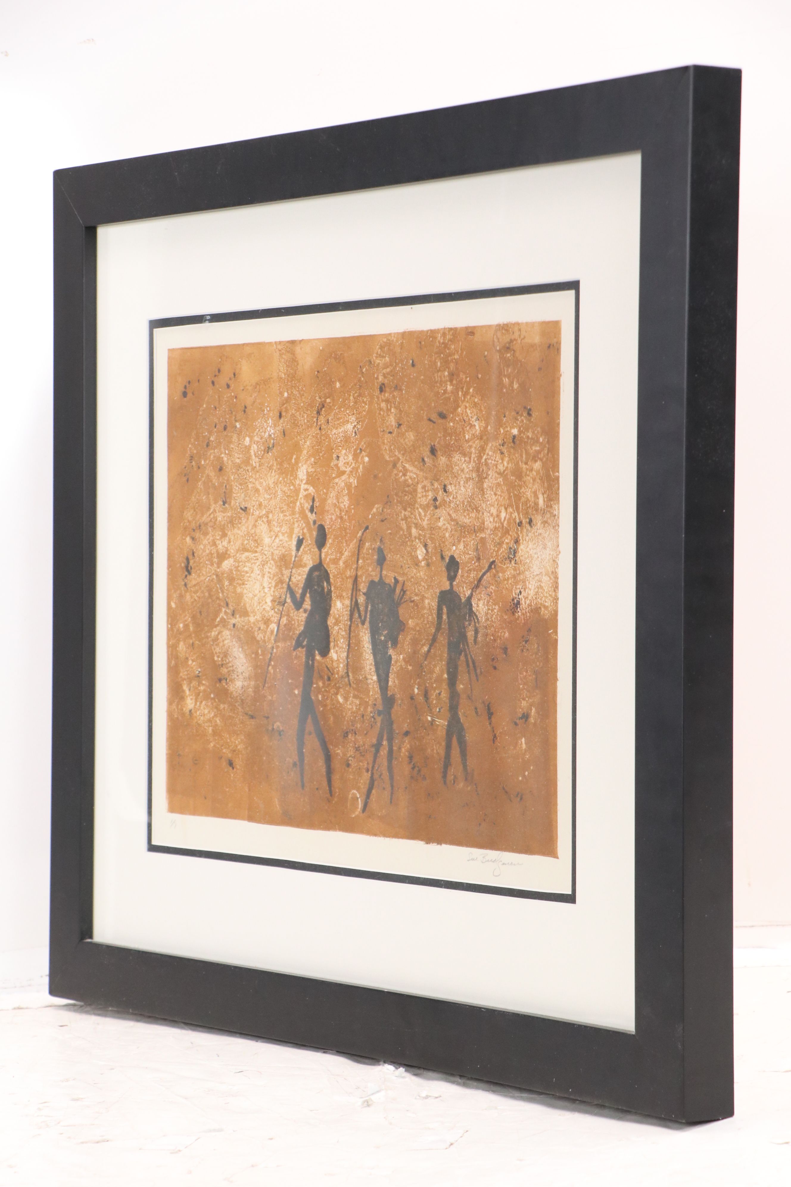 Sue Bridgeman Monotype of Figures, 20th Century