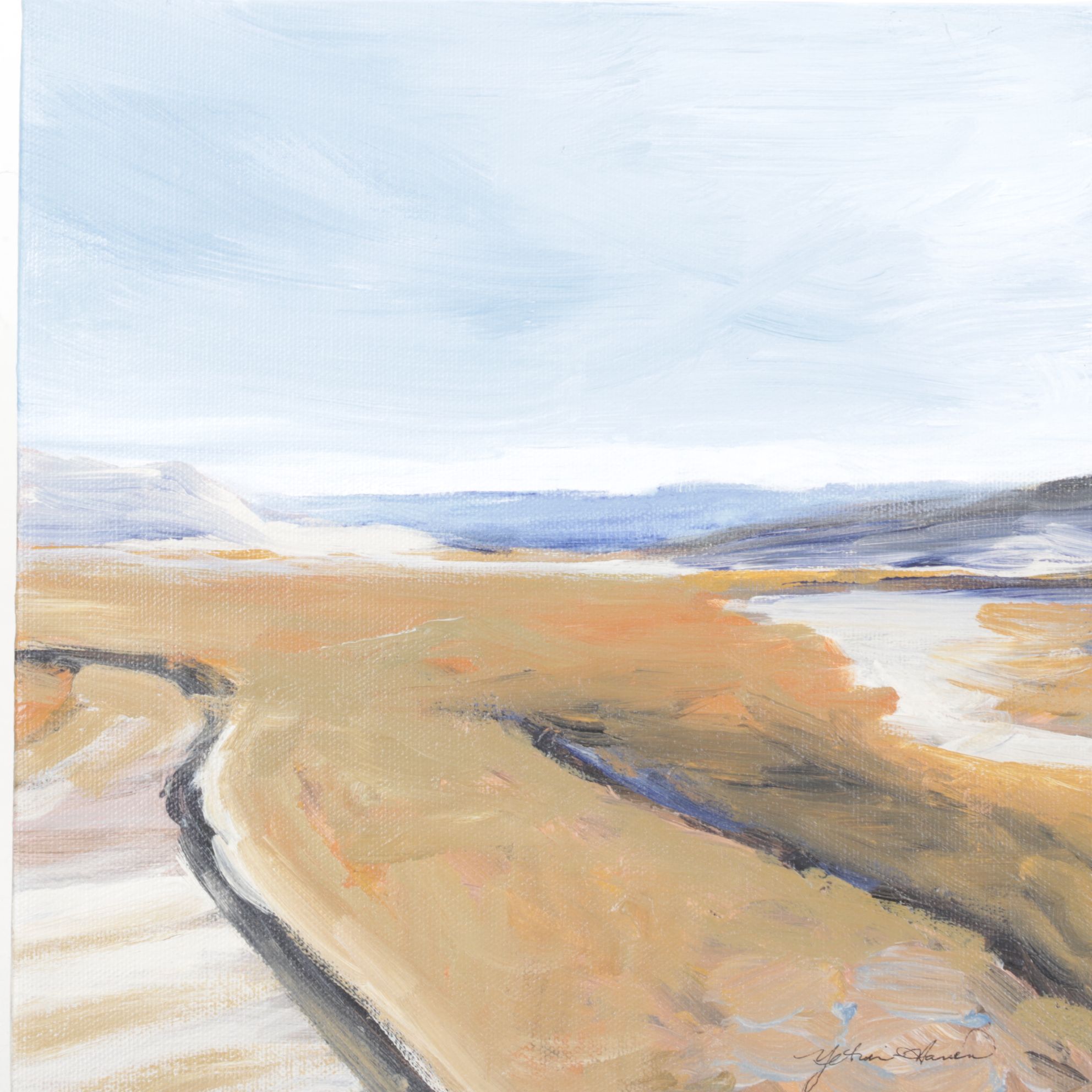 Ellen Yetvin-Haven Desert Landscape Oil Painting, 2008