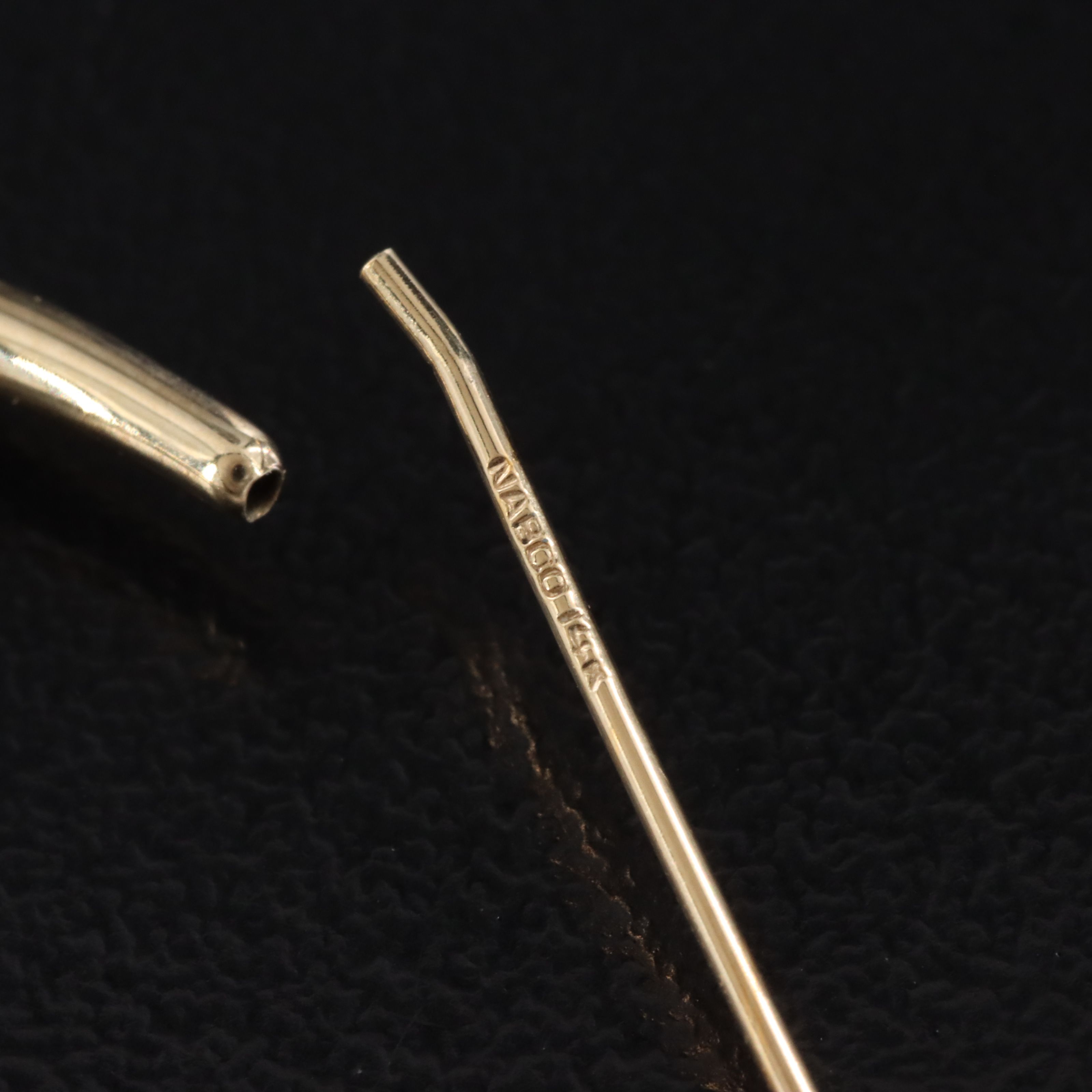 14K Elongated Hoop Earrings