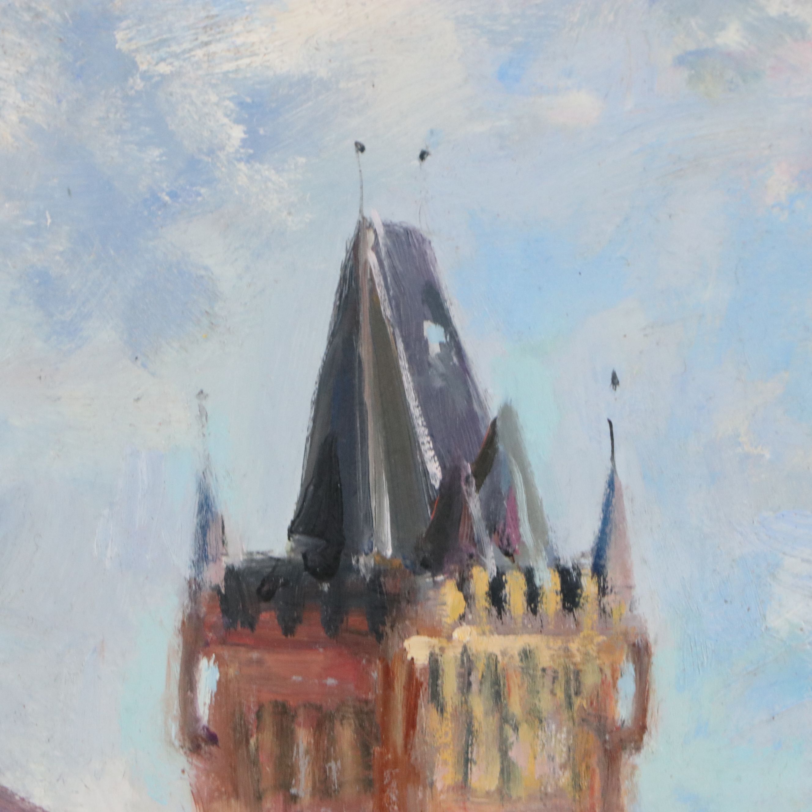 Nino Pippa Oil Painting "Prague - Charles Bridge - Fall," 2016