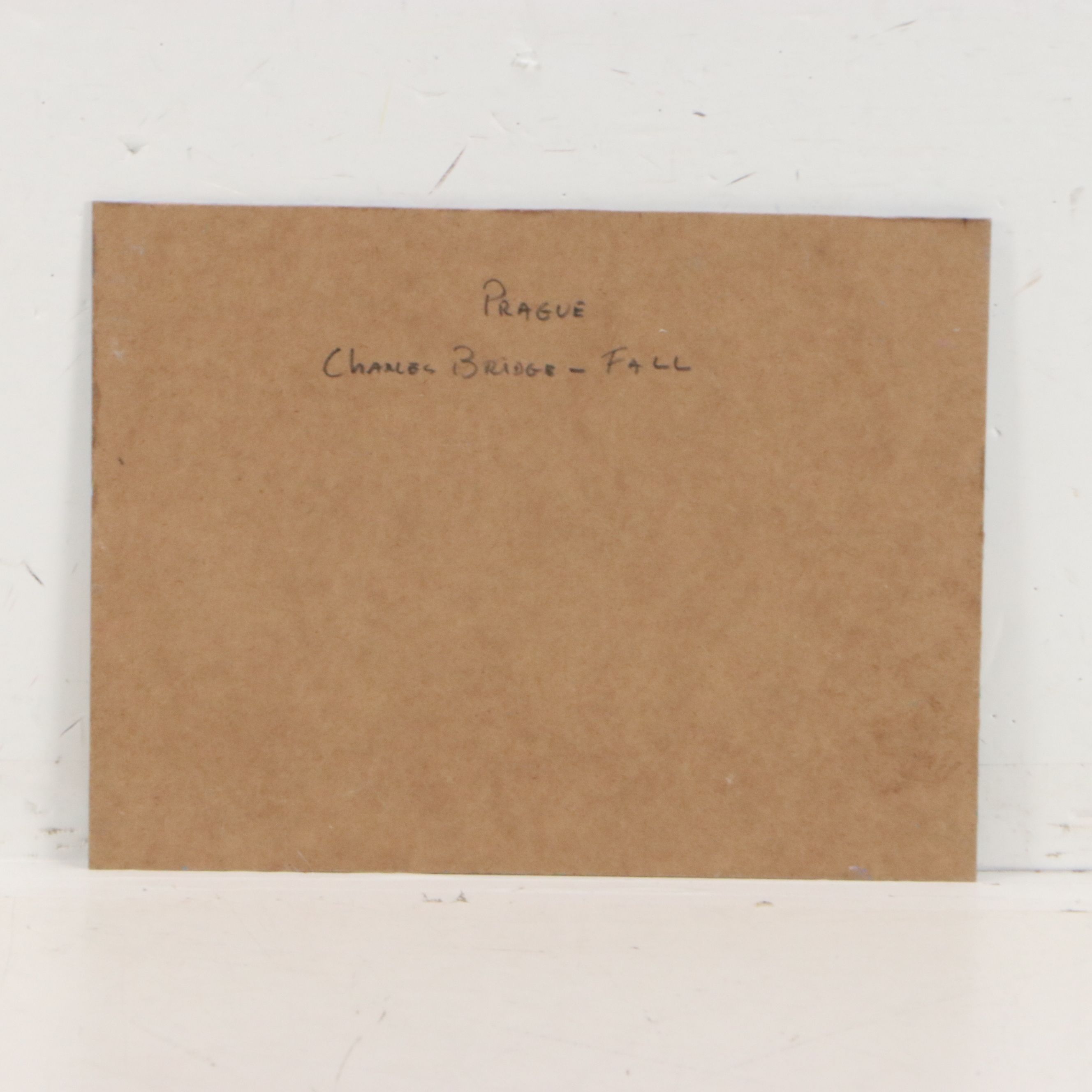 Nino Pippa Oil Painting "Prague - Charles Bridge - Fall," 2016