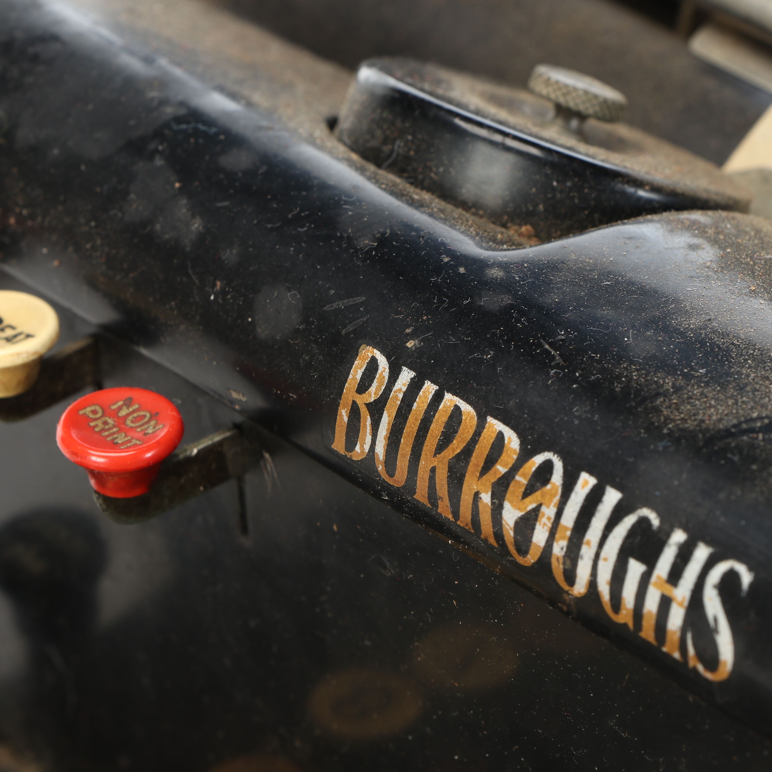 Burroughs Vintage Adding Machine and Cash Register, Mid-20th Century