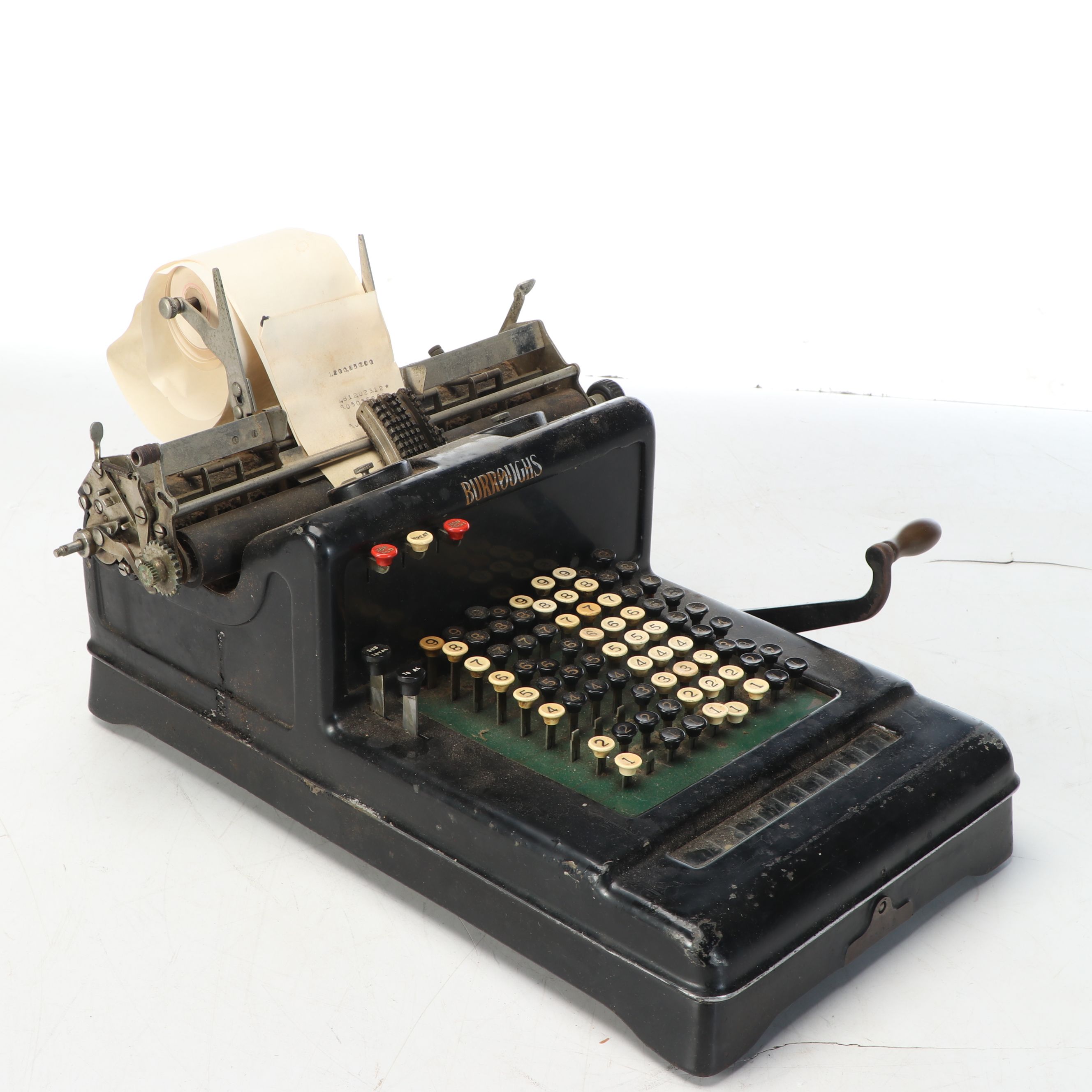 Burroughs Vintage Adding Machine and Cash Register, Mid-20th Century