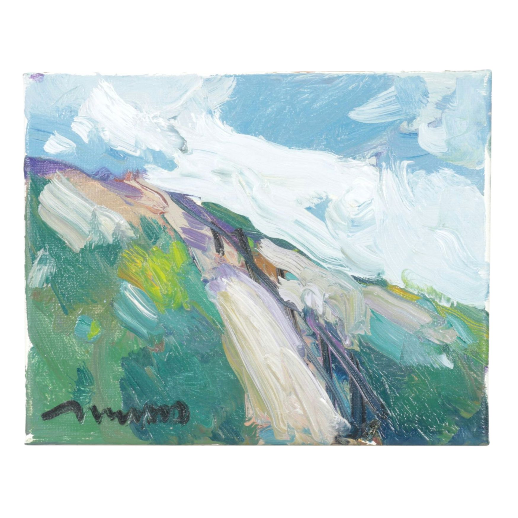 Jose D. Trujillo Oil Painting "Bright Hillside", 2017