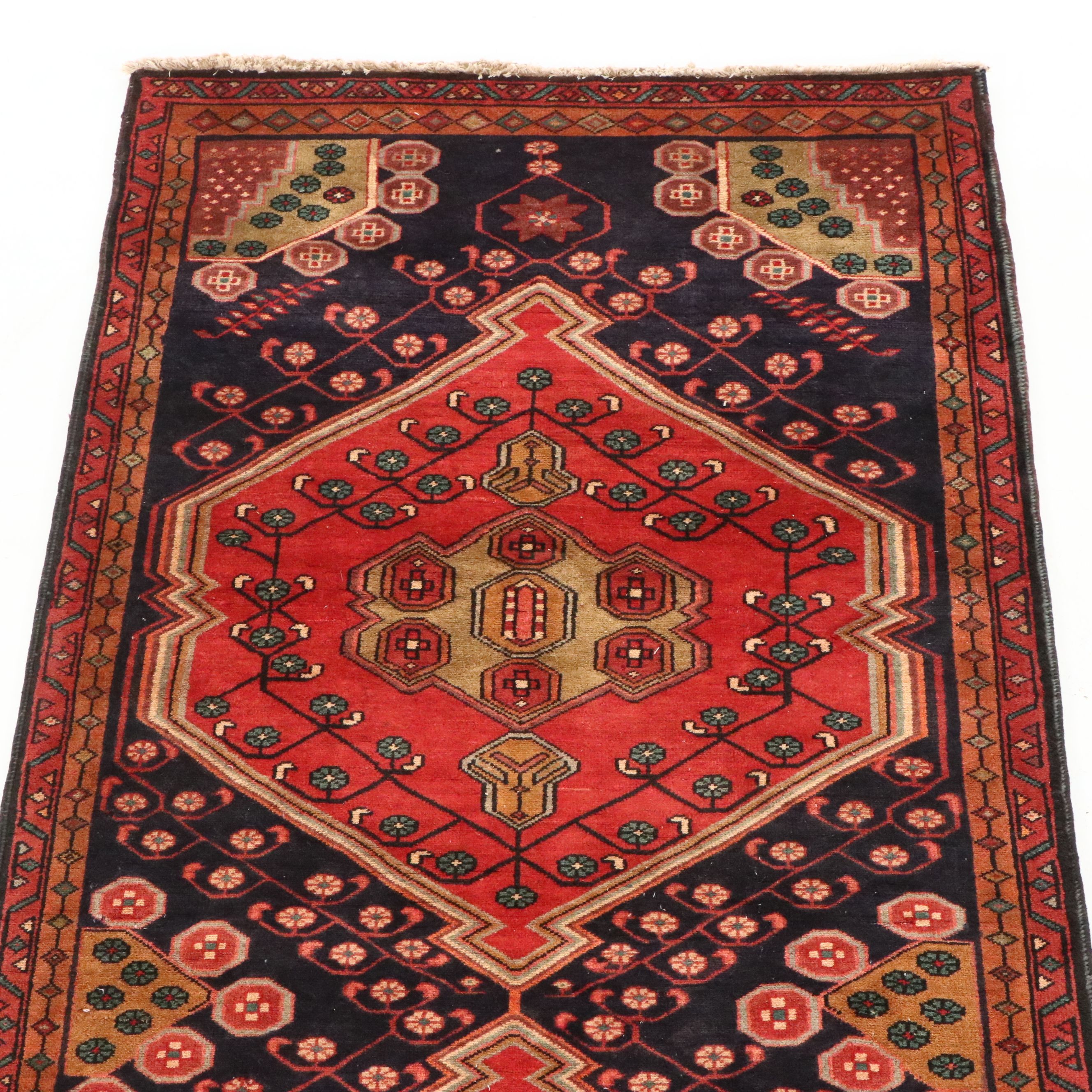4'2 x 10'3 Hand-Knotted Persian Kurdish Long Rug