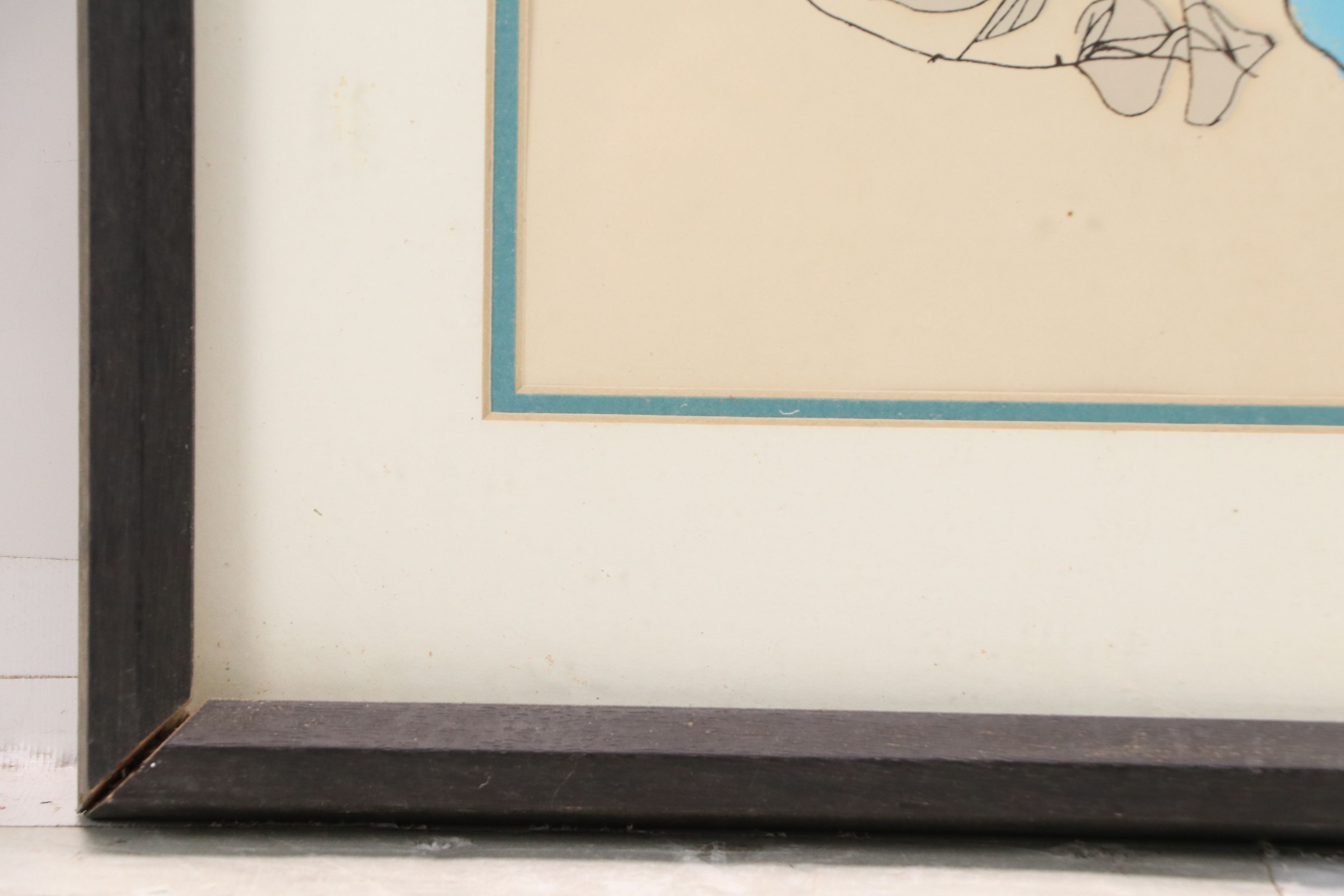 Brett Harper Serigraph of Plant Cuttings in Vase