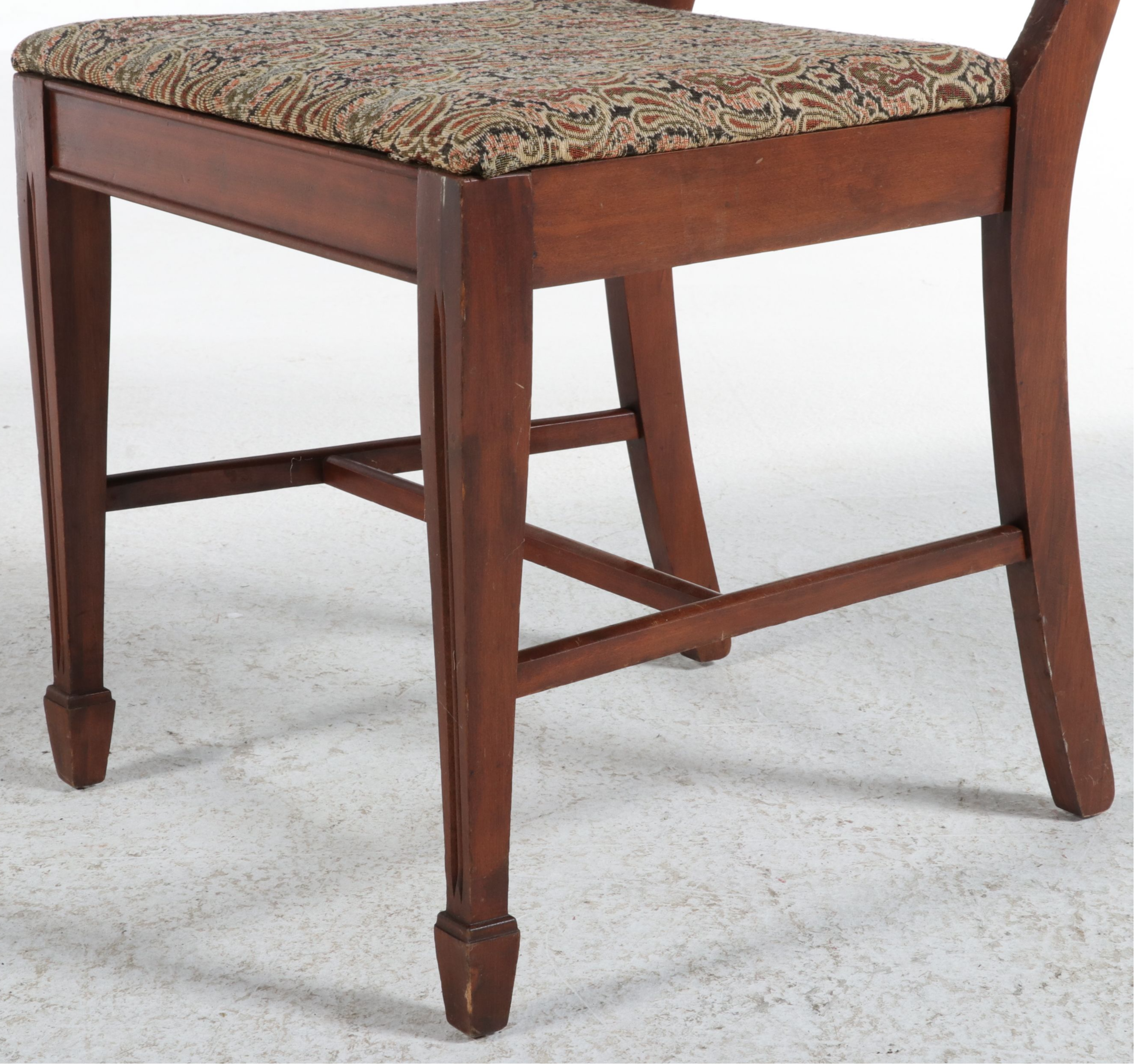 Set of Four Duncan Phyfe Style Mahogany Side Chairs with Lyre Backs