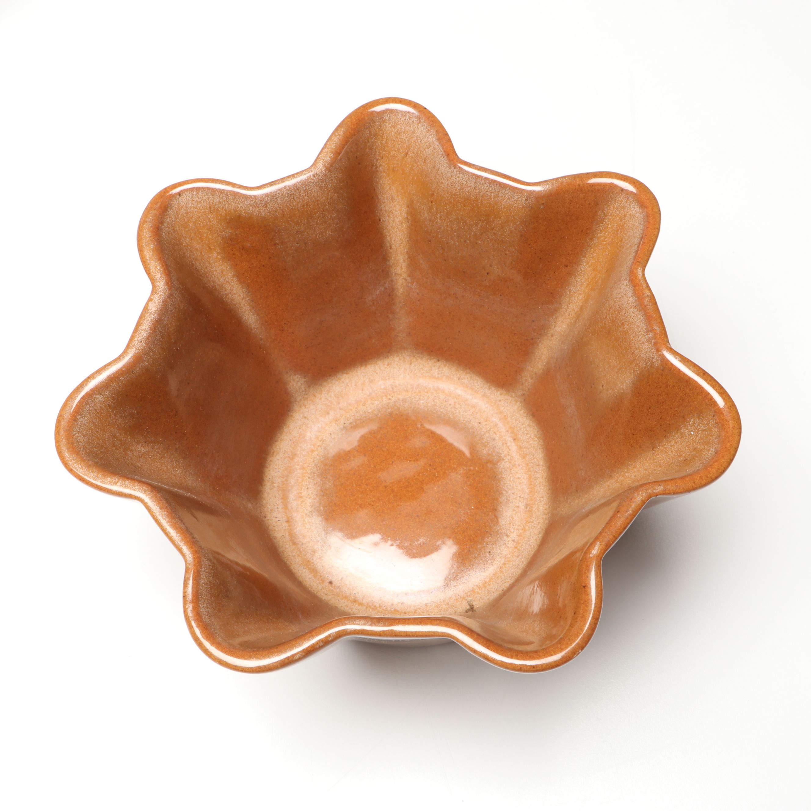 Frankoma Fluted Bowl with Other Studio Art Pottery Bowls and Vases