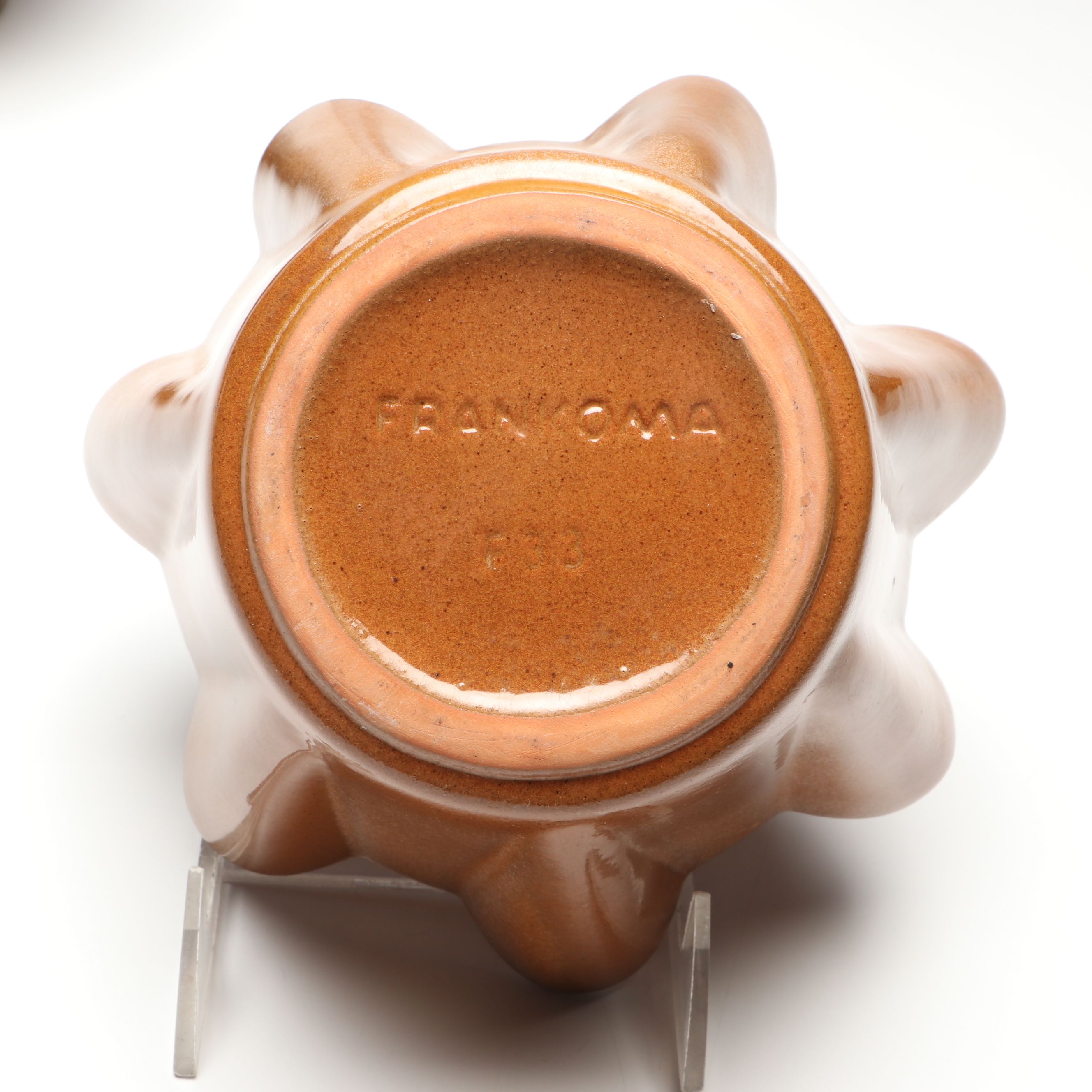 Frankoma Fluted Bowl with Other Studio Art Pottery Bowls and Vases