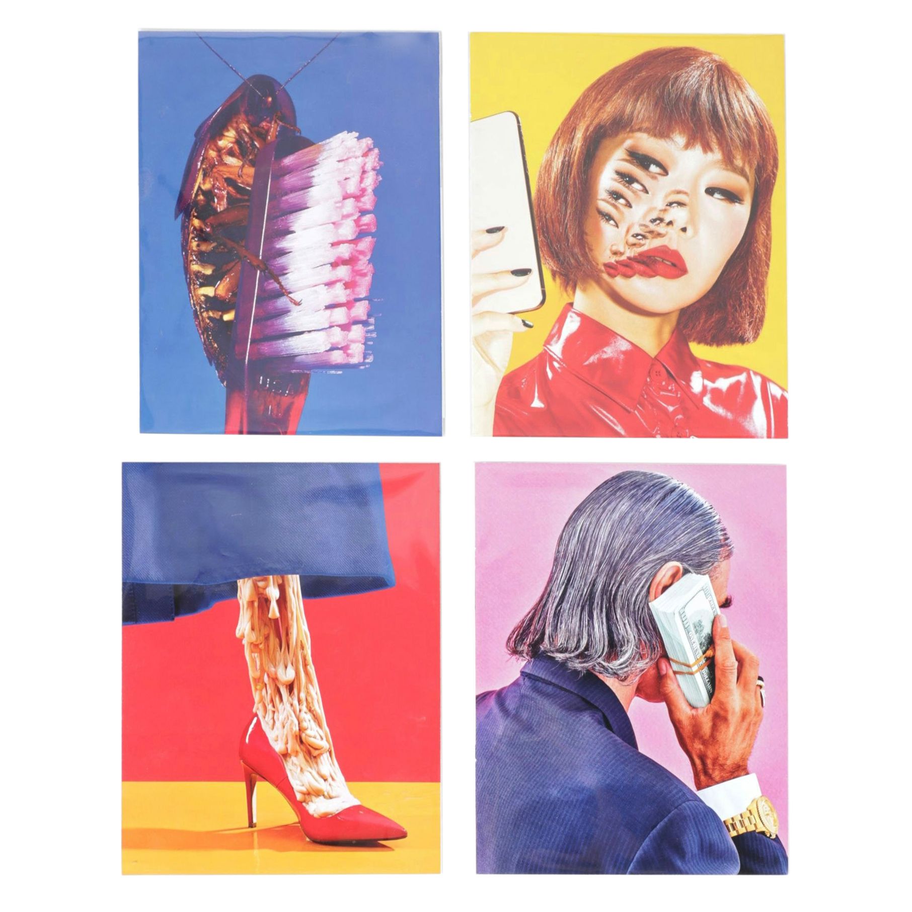 Collection of Absurdist Offset Lithographs Pulled from "TOILETPAPER Vol. 18"