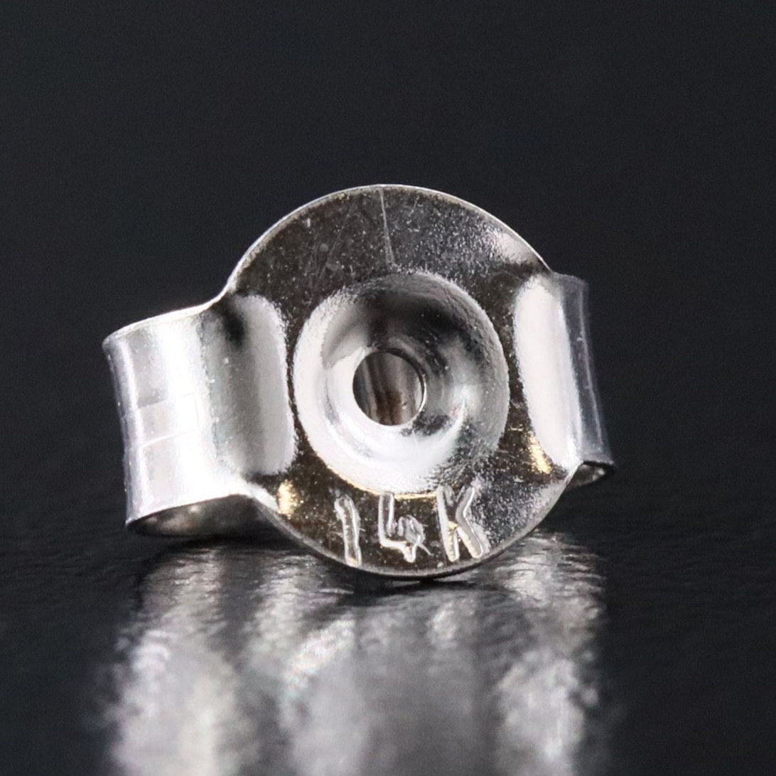 14K Blue Topaz and Diamond Drop Earrings