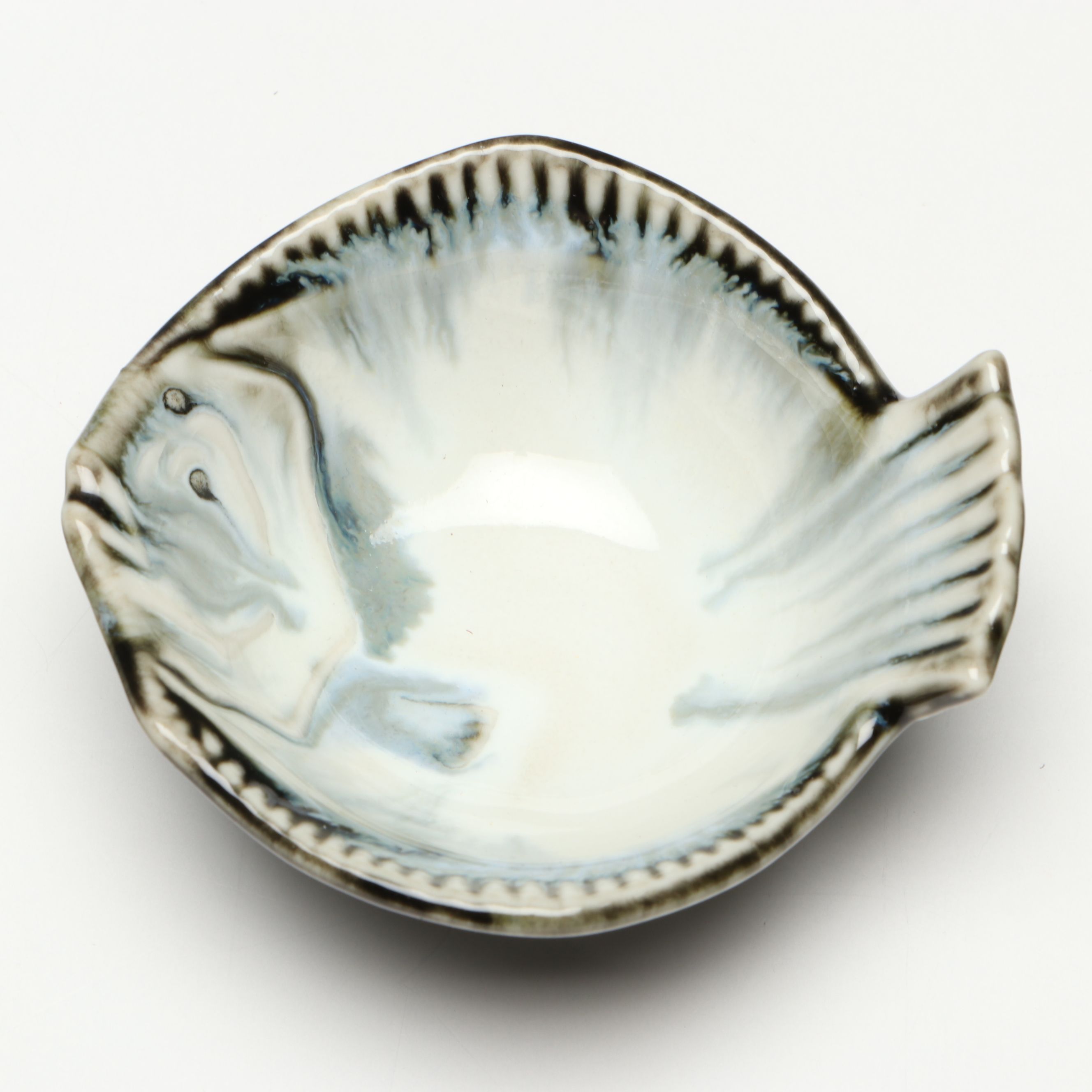 Japanese Art Pottery Ikebana Flower Frog with Vase, Trays, and More Tableware