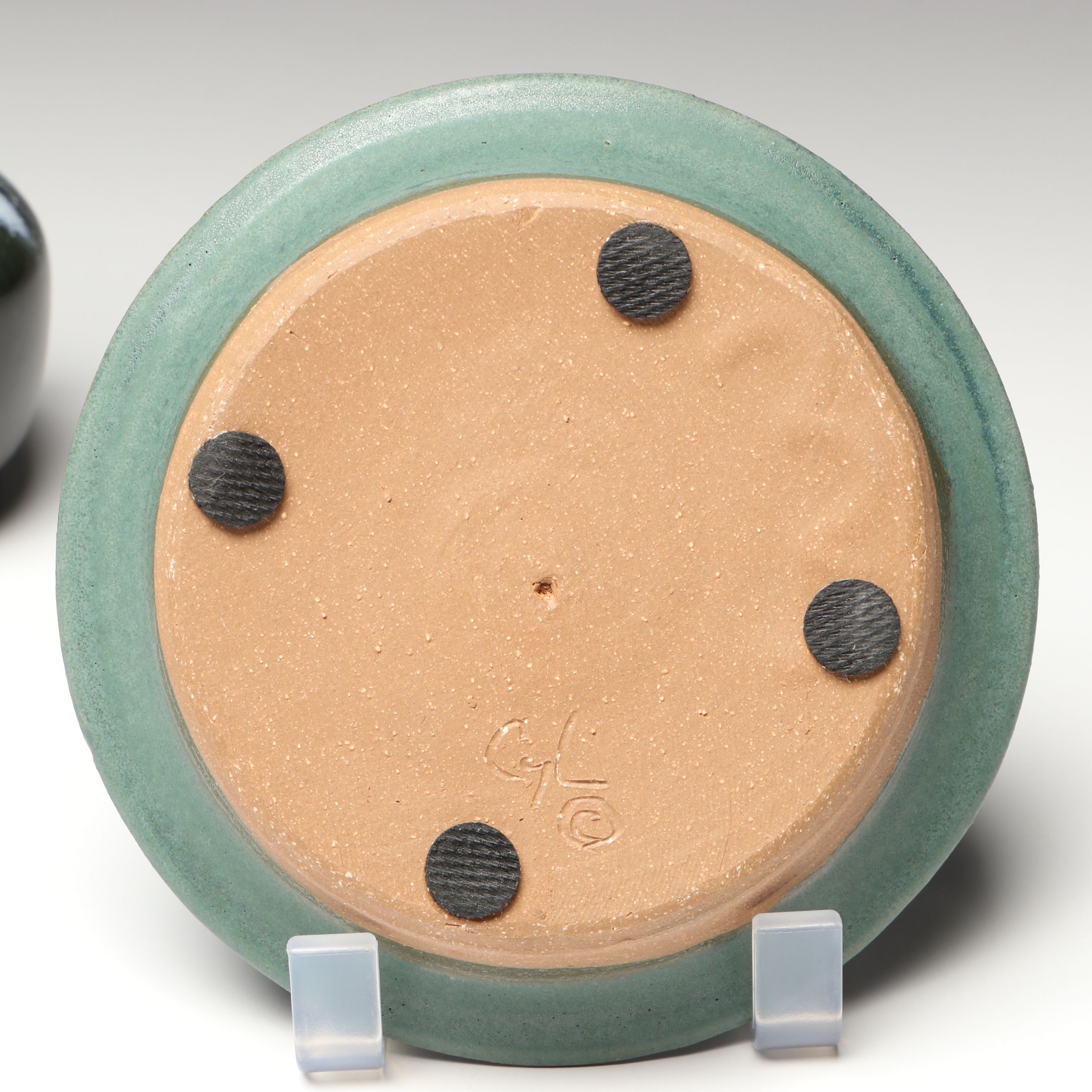 Japanese Art Pottery Ikebana Flower Frog with Vase, Trays, and More Tableware