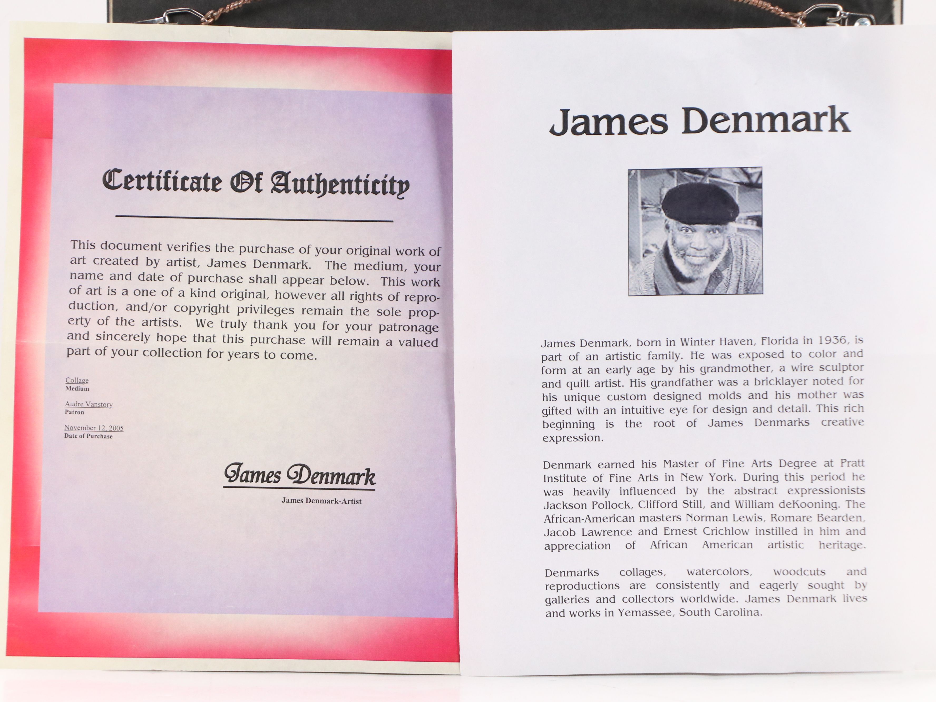 James Denmark Collage Portrait of Audrey Vanstory, 2005