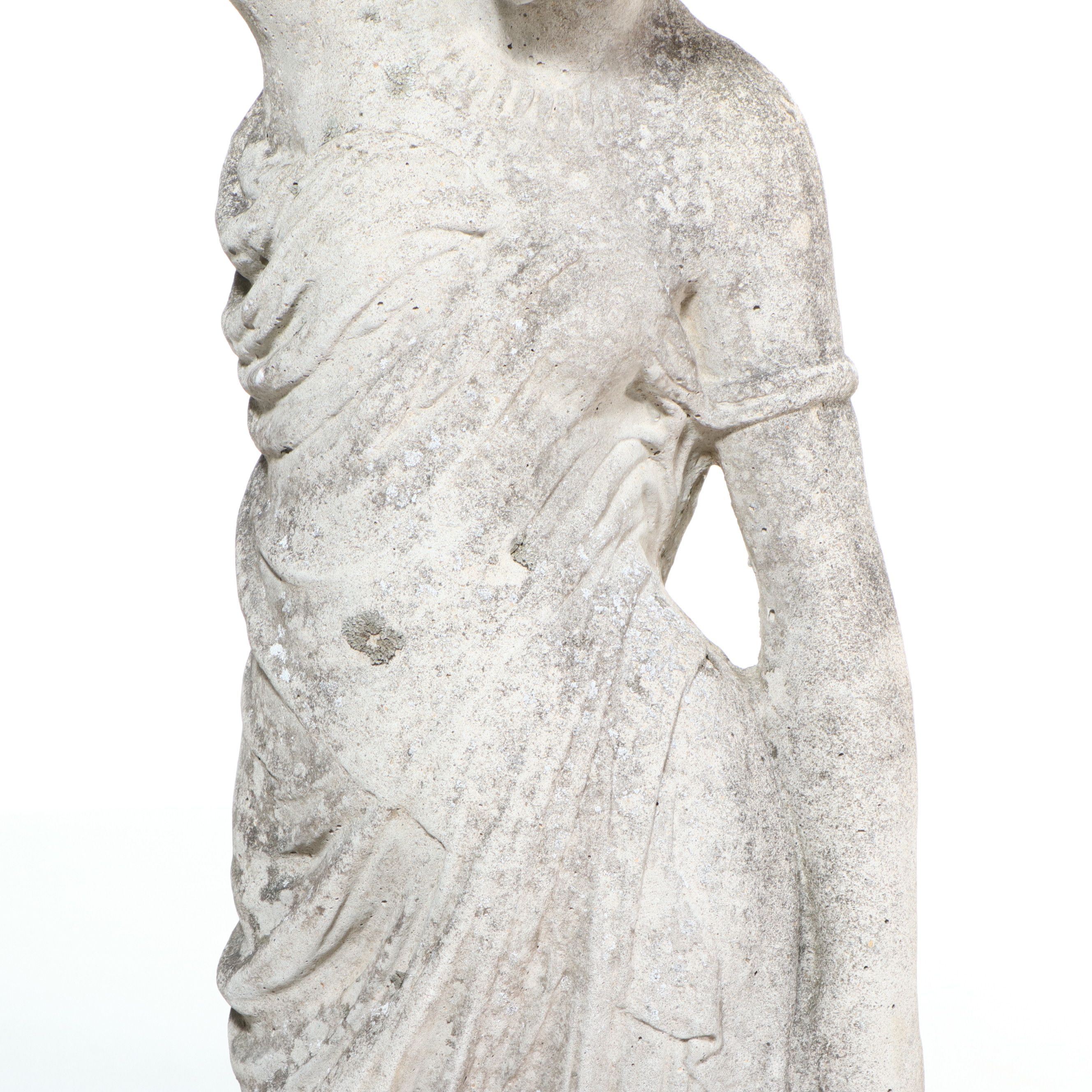 Neoclassical Style "Rebecca at the Well" Concrete Garden Fountain