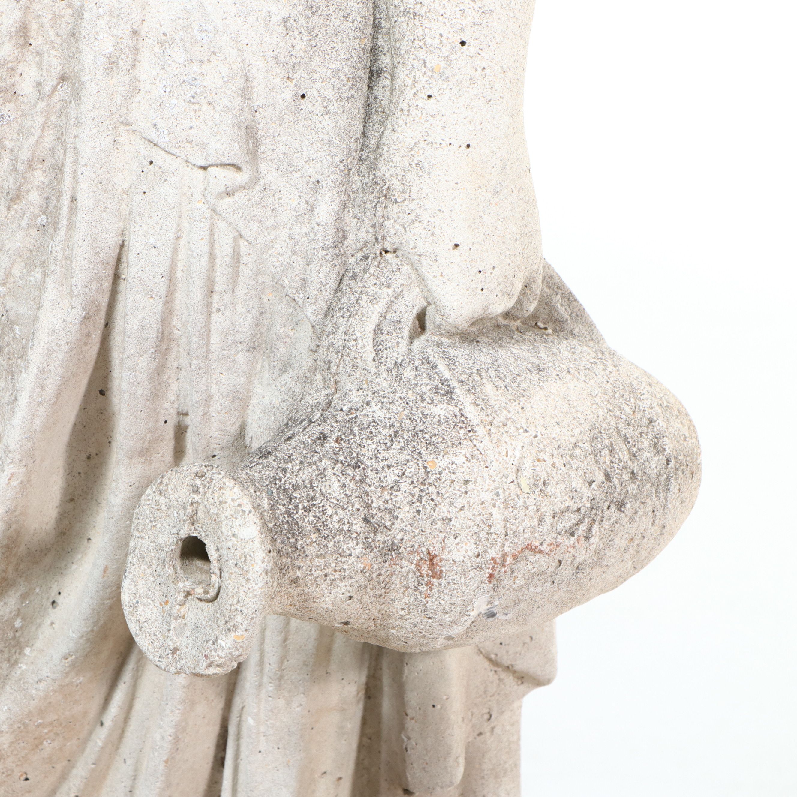 Neoclassical Style "Rebecca at the Well" Concrete Garden Fountain