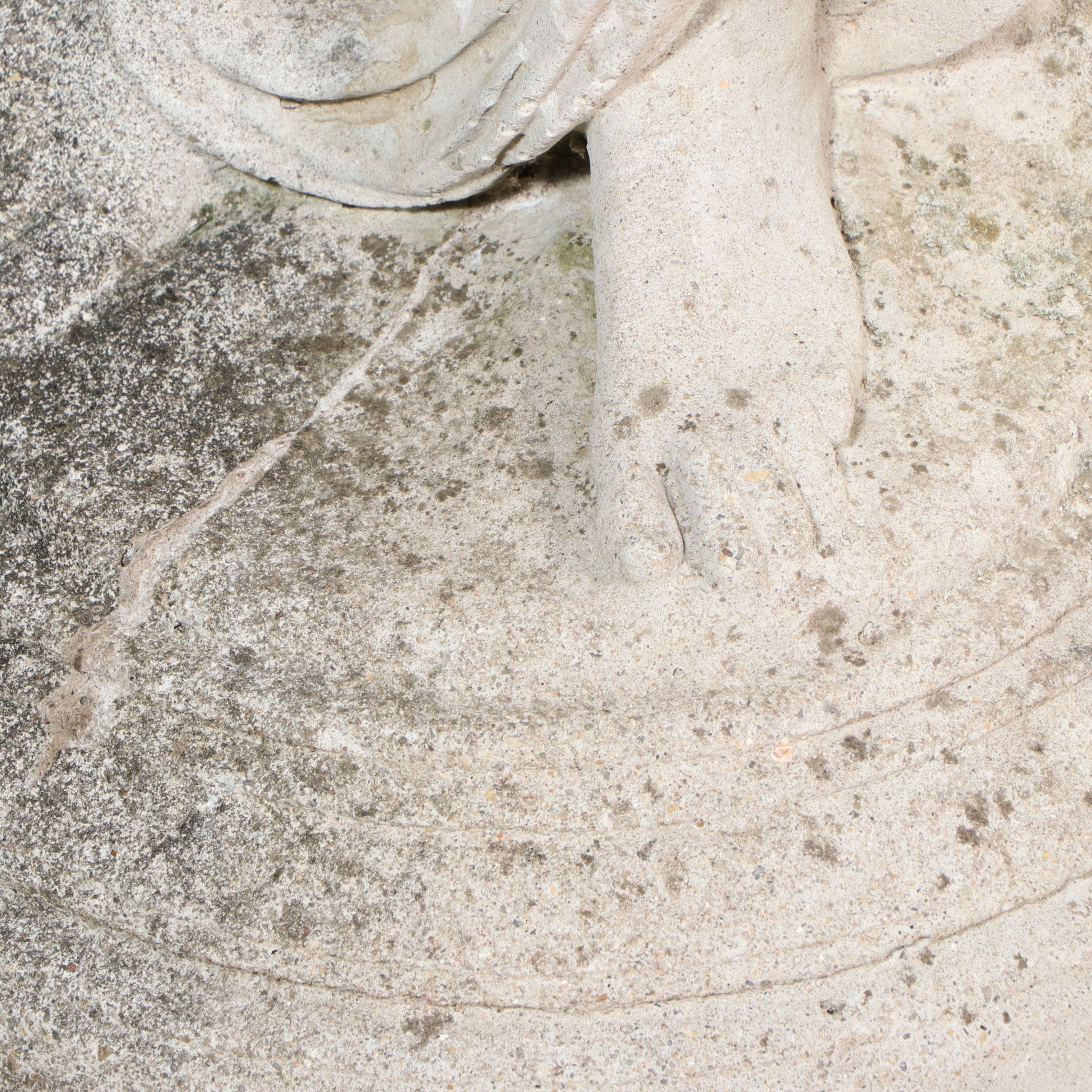 Neoclassical Style "Rebecca at the Well" Concrete Garden Fountain