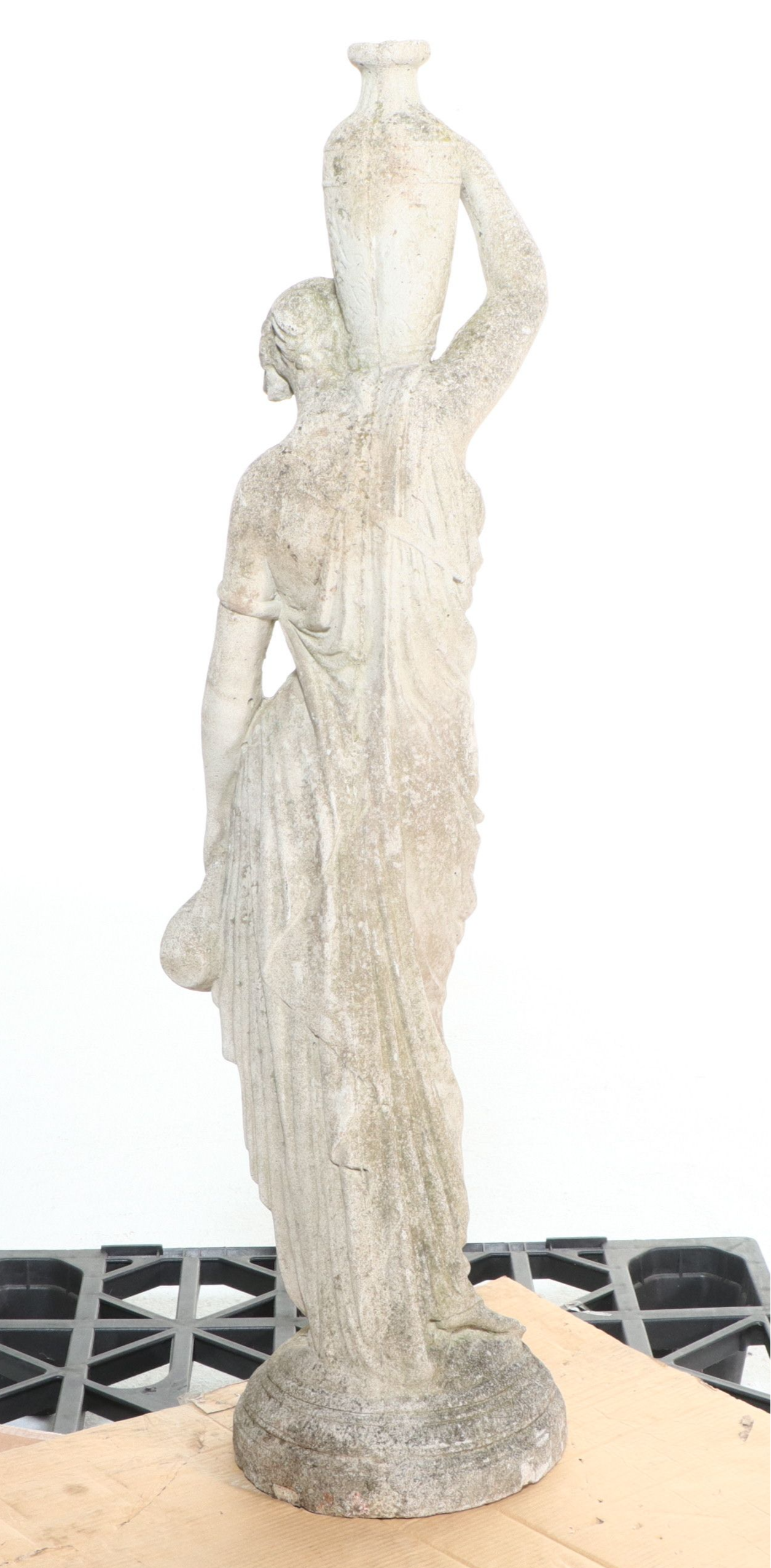 Neoclassical Style "Rebecca at the Well" Concrete Garden Fountain