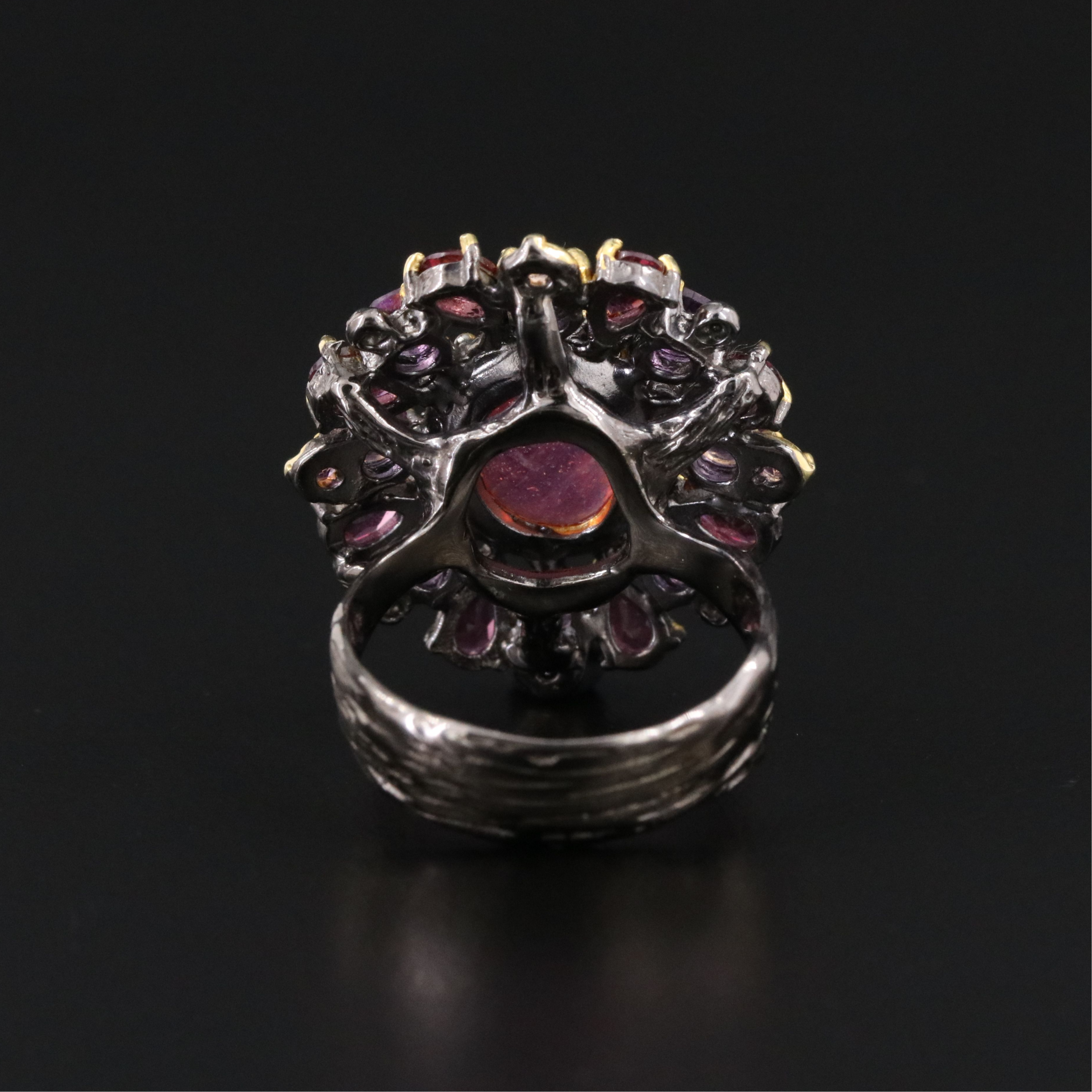 Sterling Filled Corundum and Amethyst Ring
