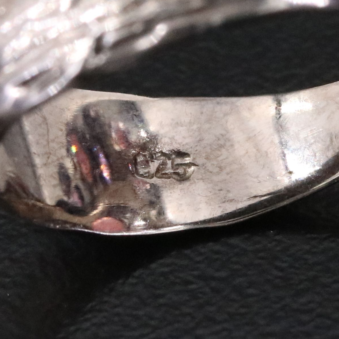 Sterling Filled Corundum and Amethyst Ring