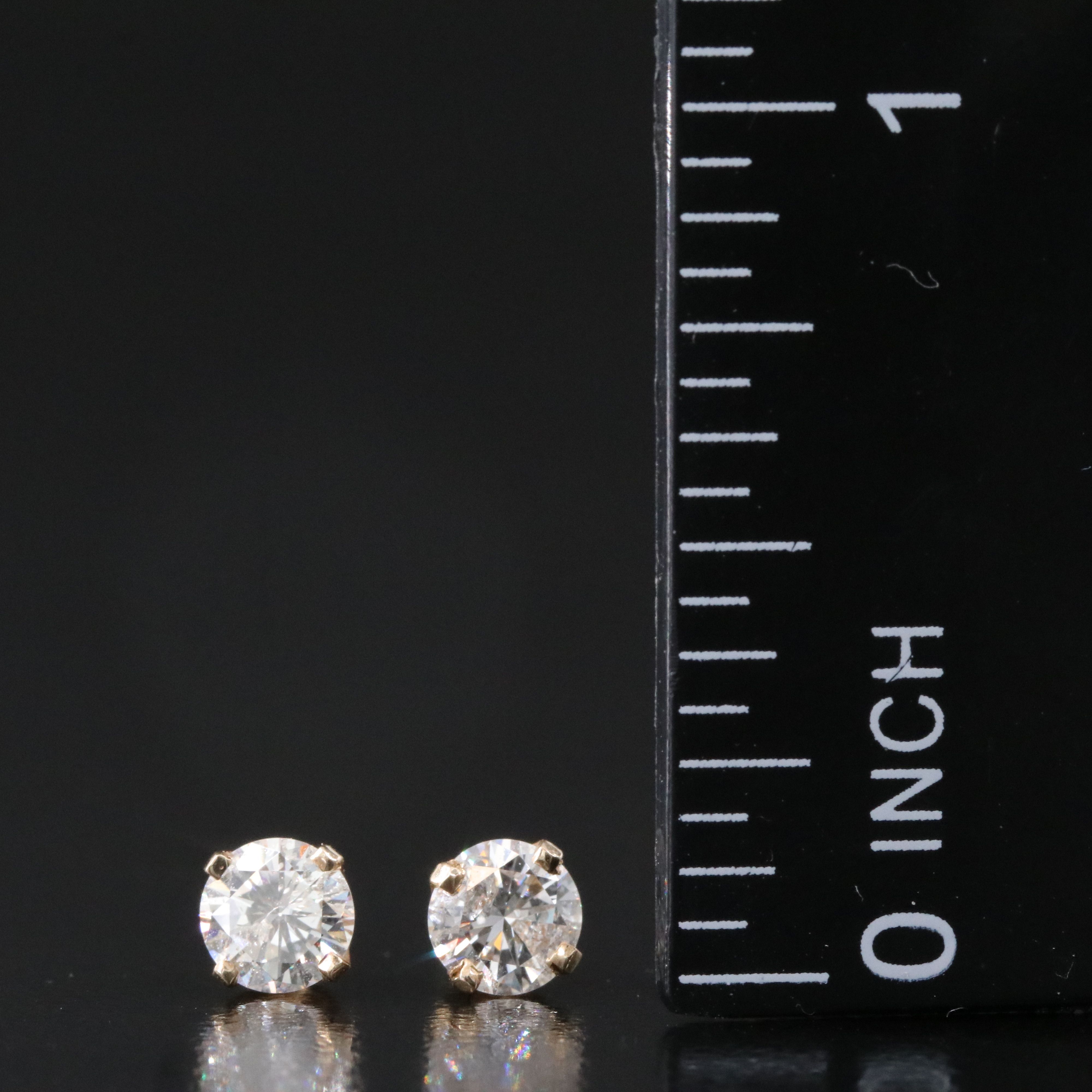14K 0.80 CTW Diamond Stud Earrings