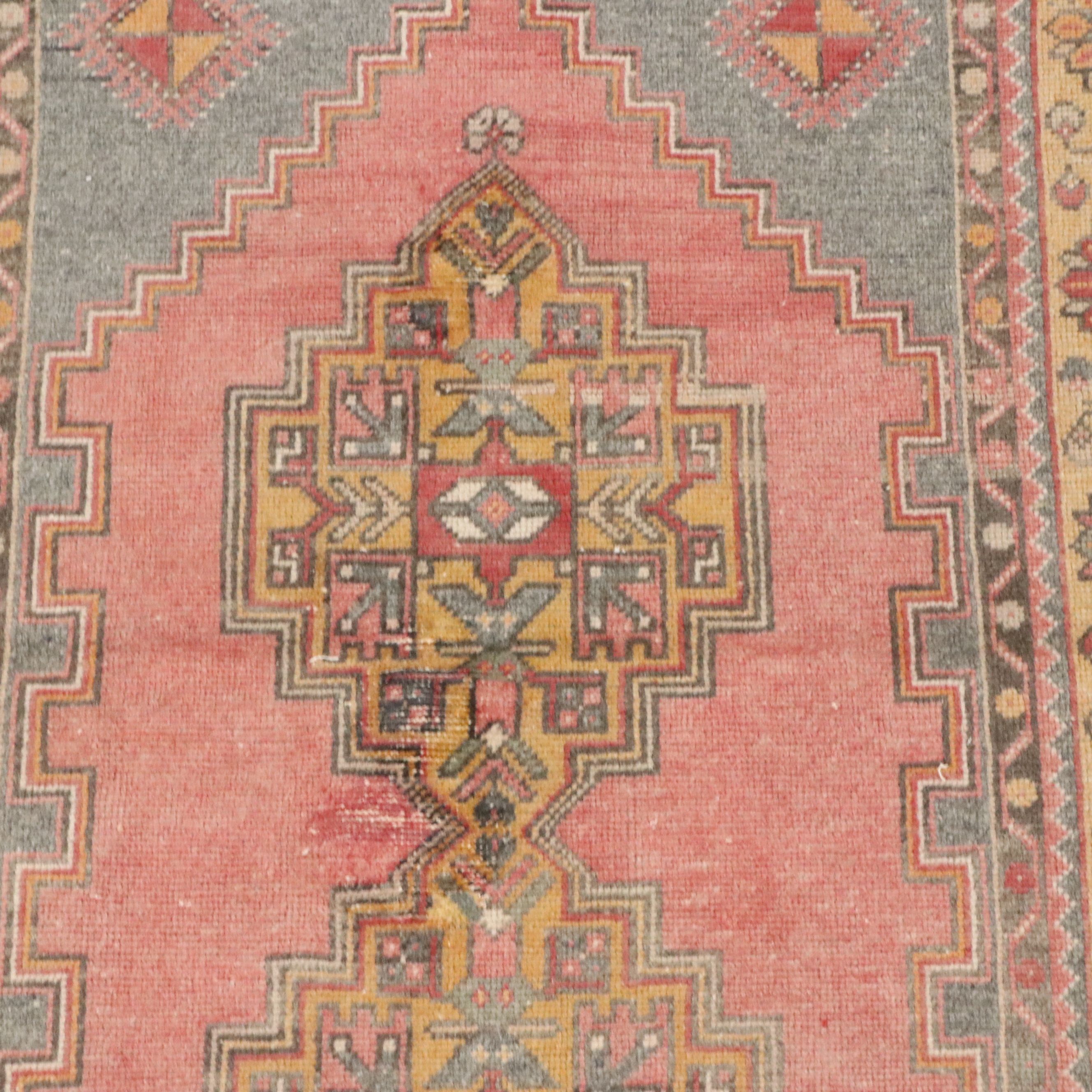 3'8 x 5'7 Hand-Knotted Turkish Anatolian Area Rug