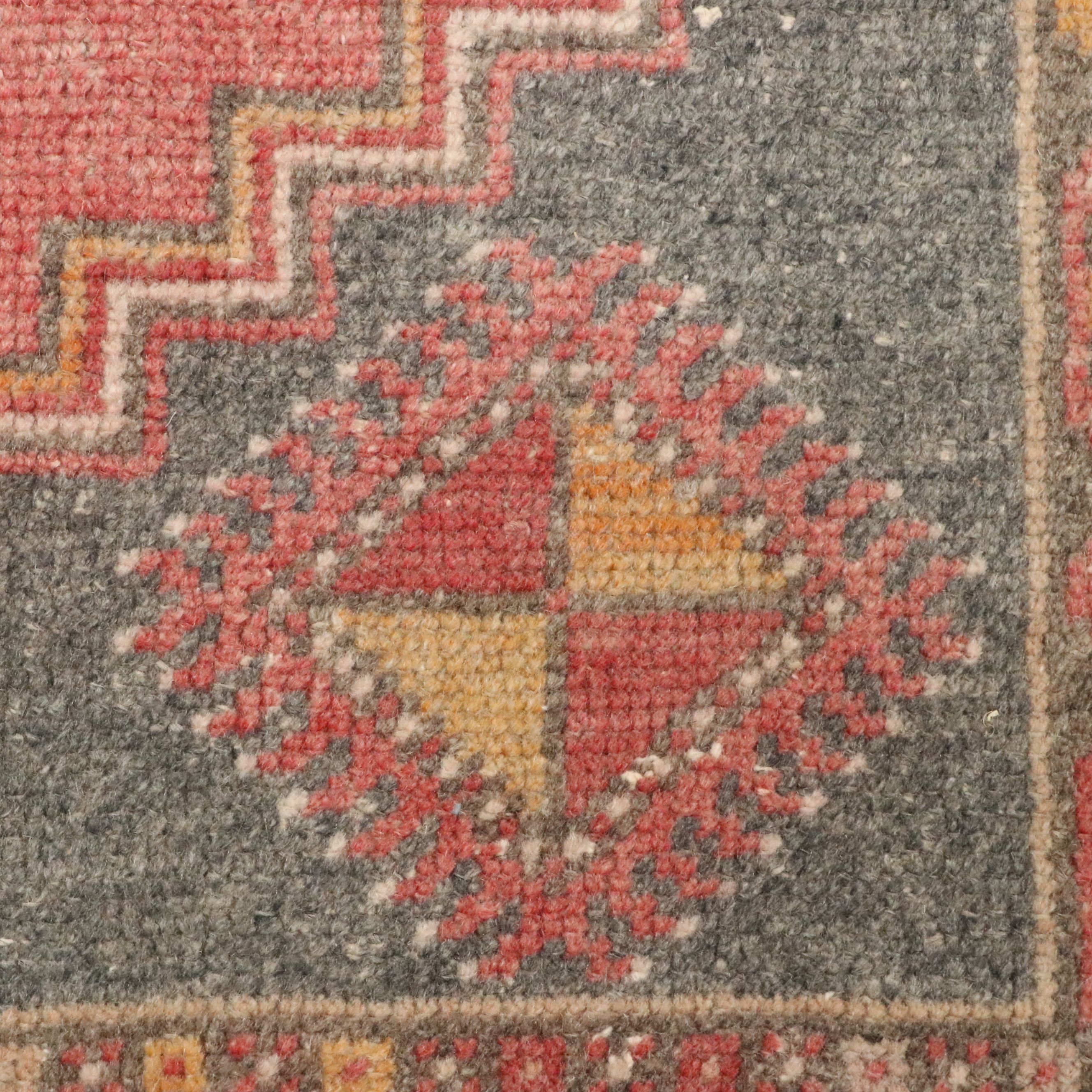 3'8 x 5'7 Hand-Knotted Turkish Anatolian Area Rug