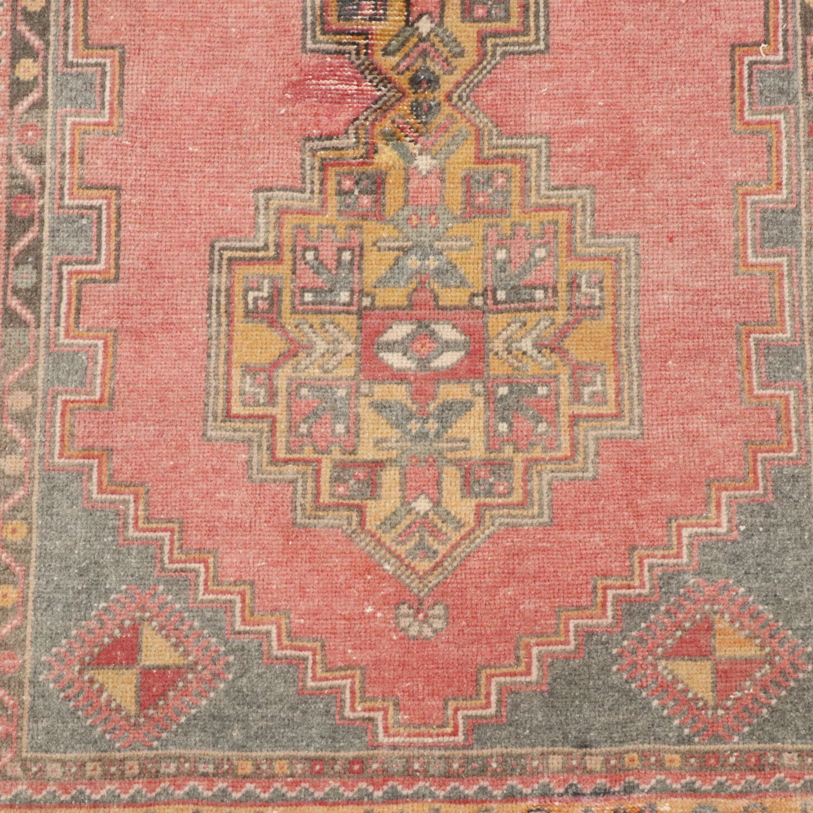 3'8 x 5'7 Hand-Knotted Turkish Anatolian Area Rug