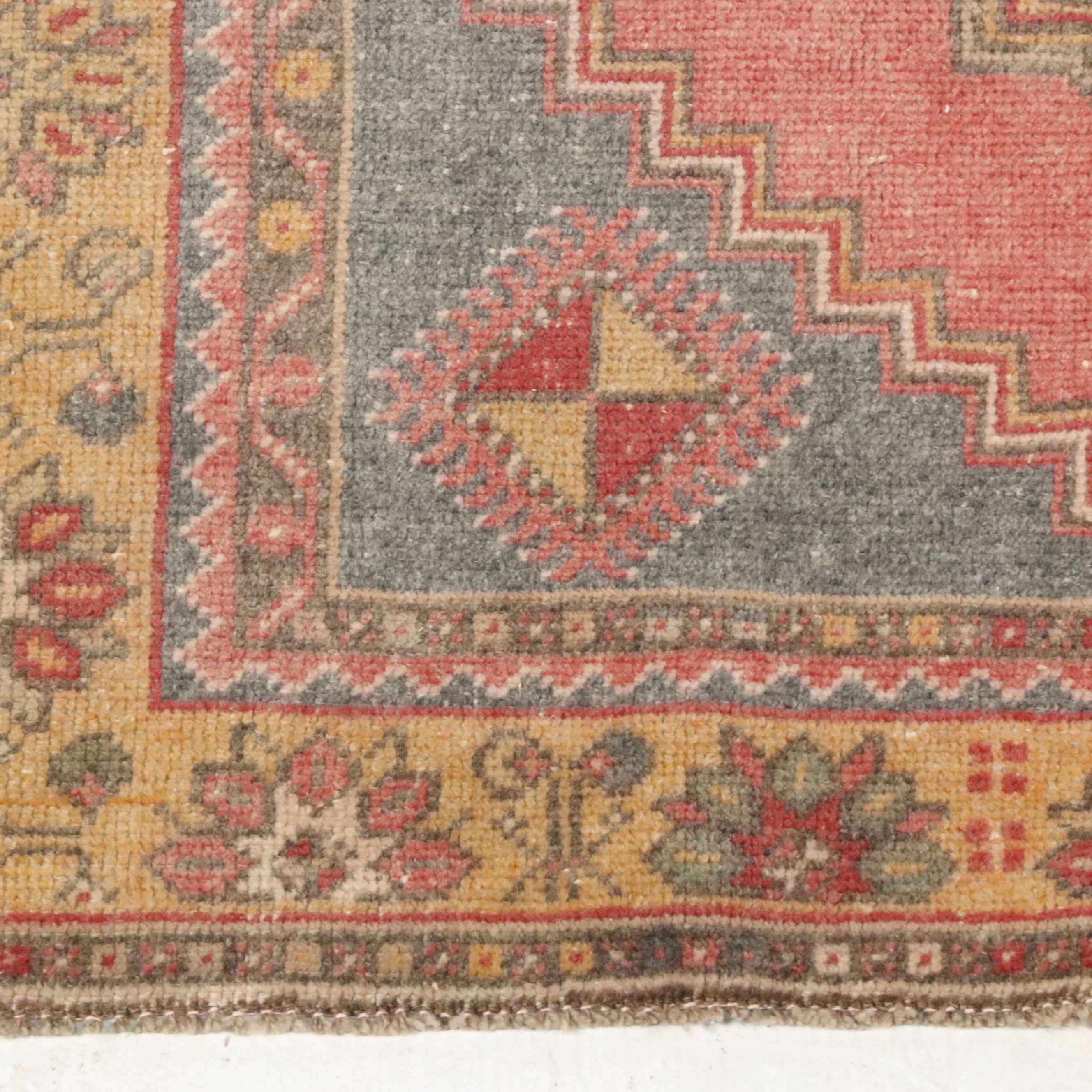 3'8 x 5'7 Hand-Knotted Turkish Anatolian Area Rug