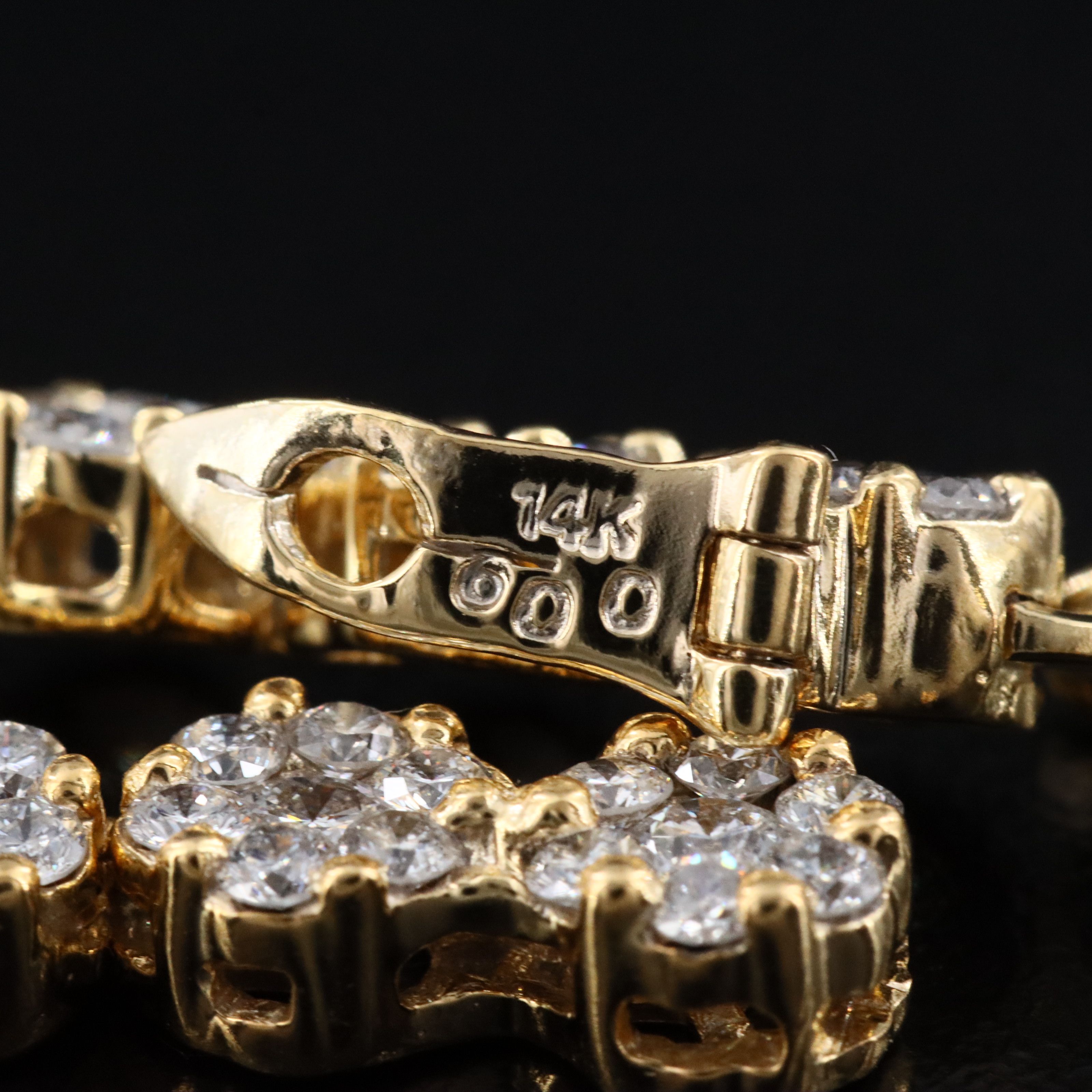 14K 5.00 CTW Diamond Cluster Link Bracelet