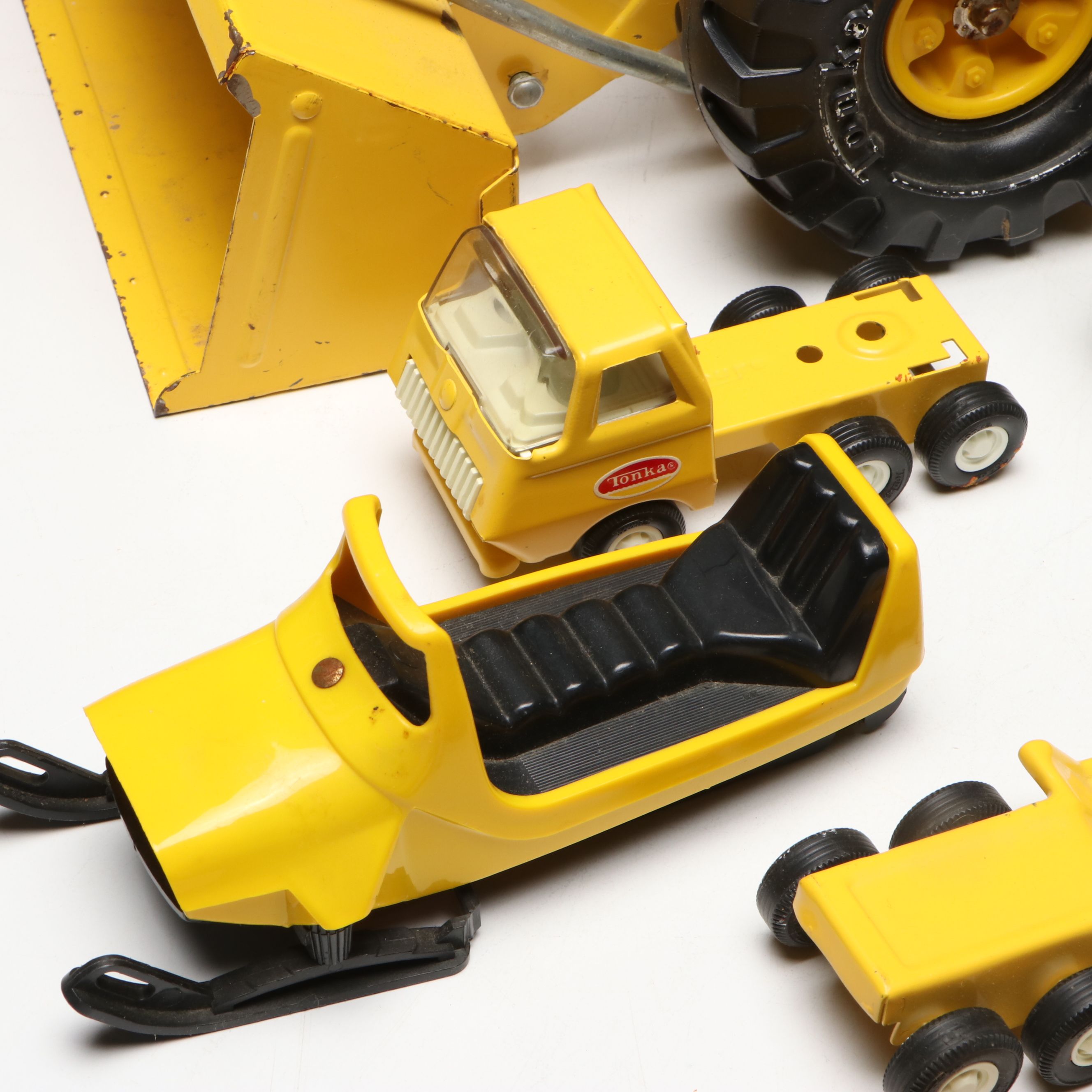 Mighty Tonka Front-End Loader, Dump Truck and More Vintage Diecast Trucks