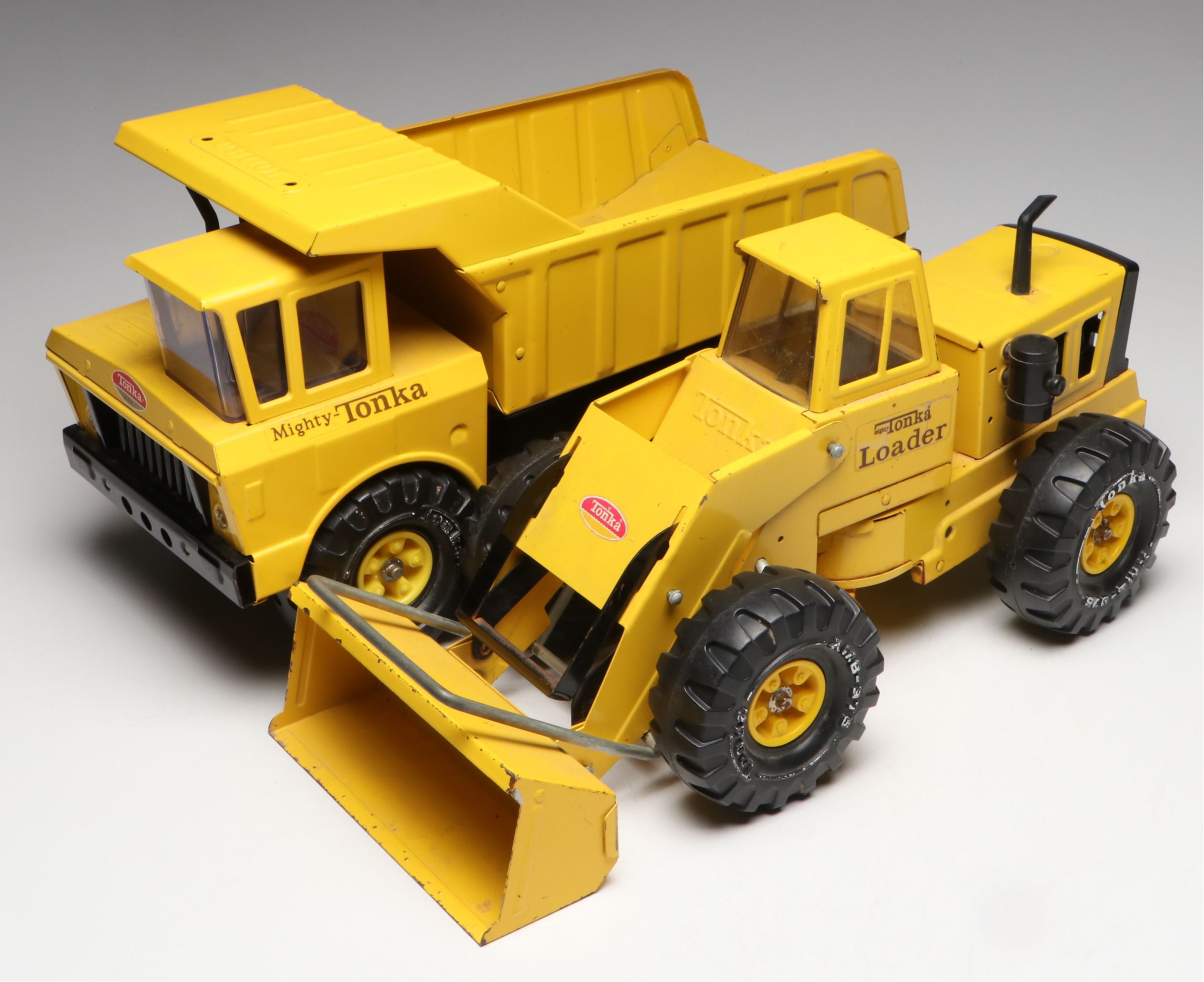 Mighty Tonka Front-End Loader, Dump Truck and More Vintage Diecast Trucks
