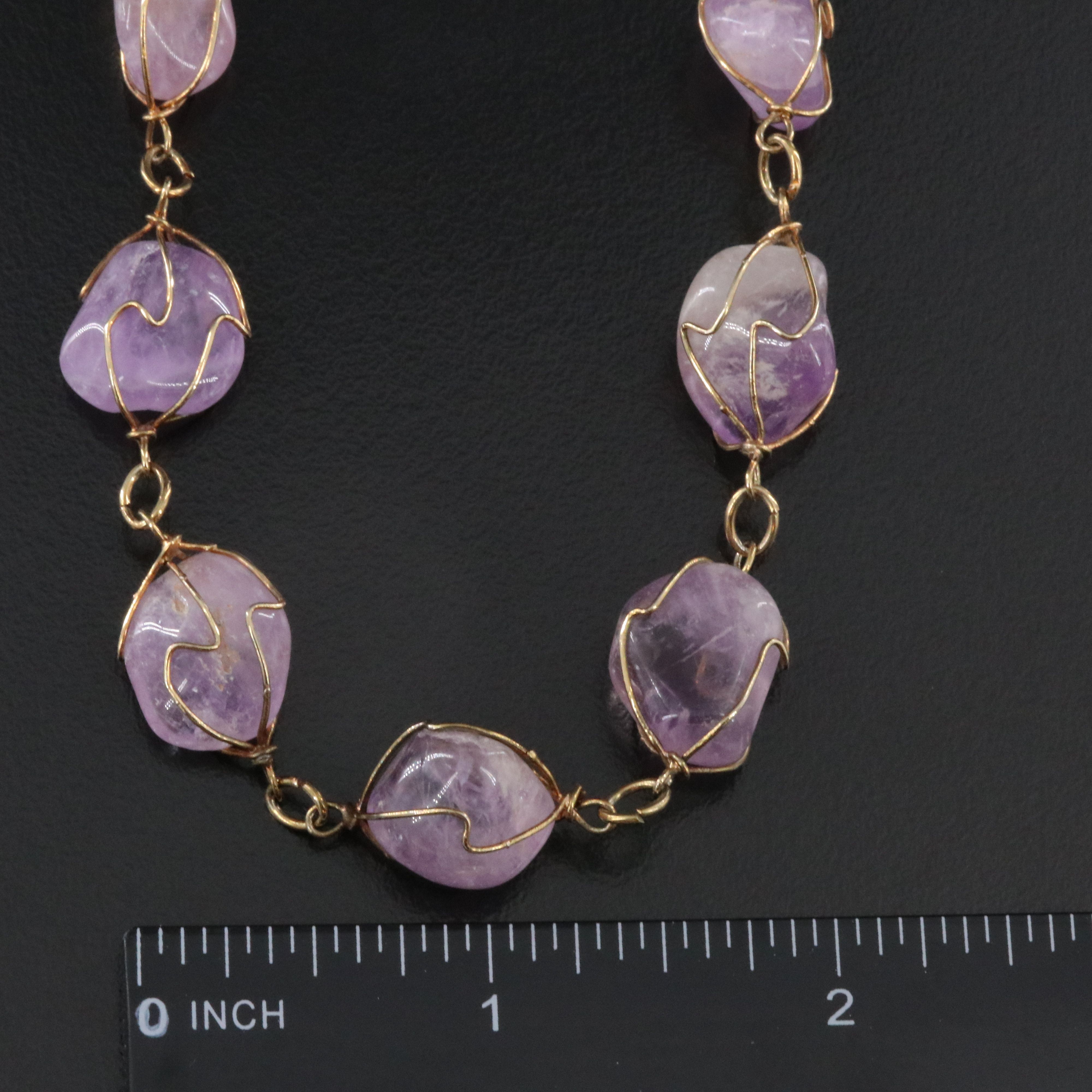 Amethyst Wire Wrap Necklace