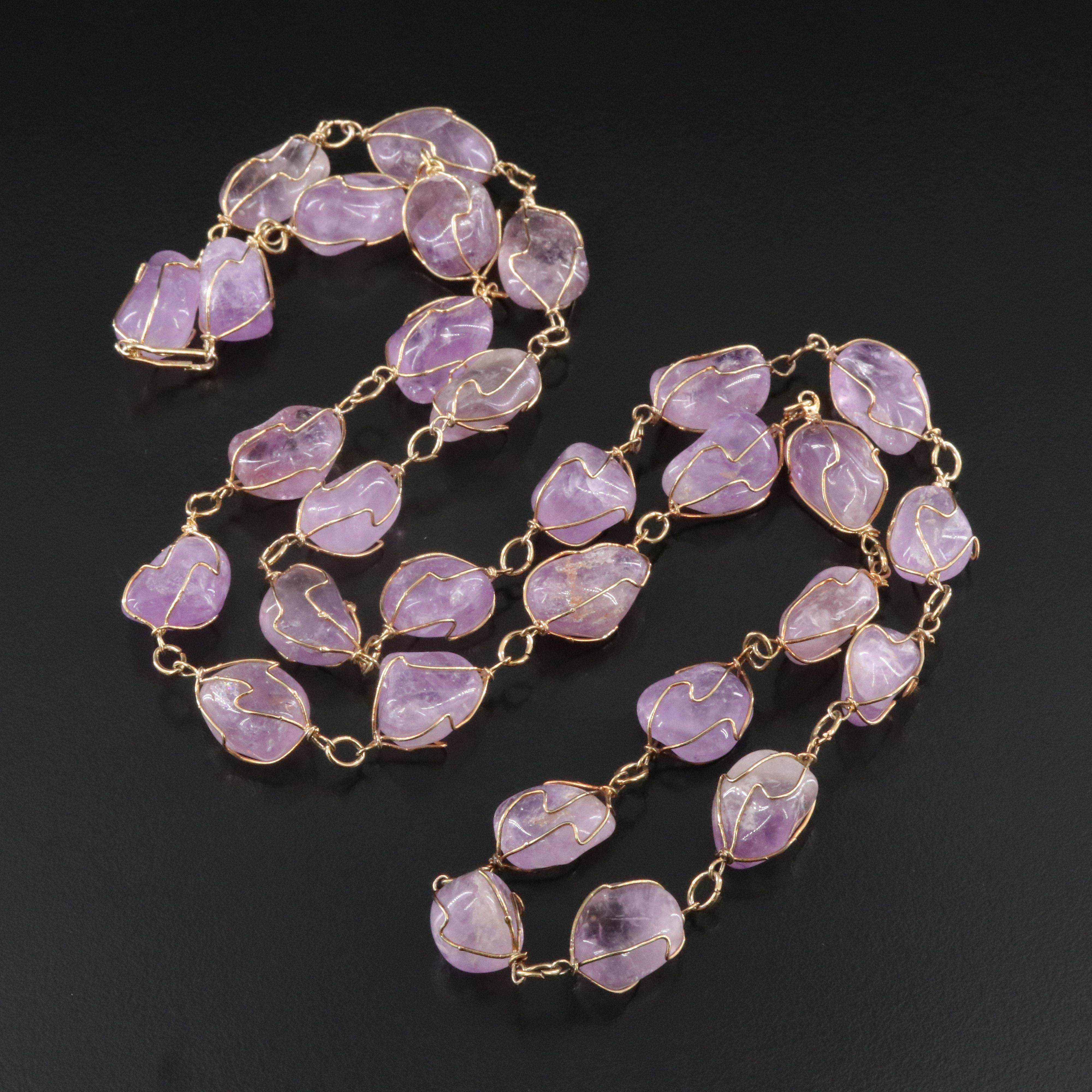 Amethyst Wire Wrap Necklace