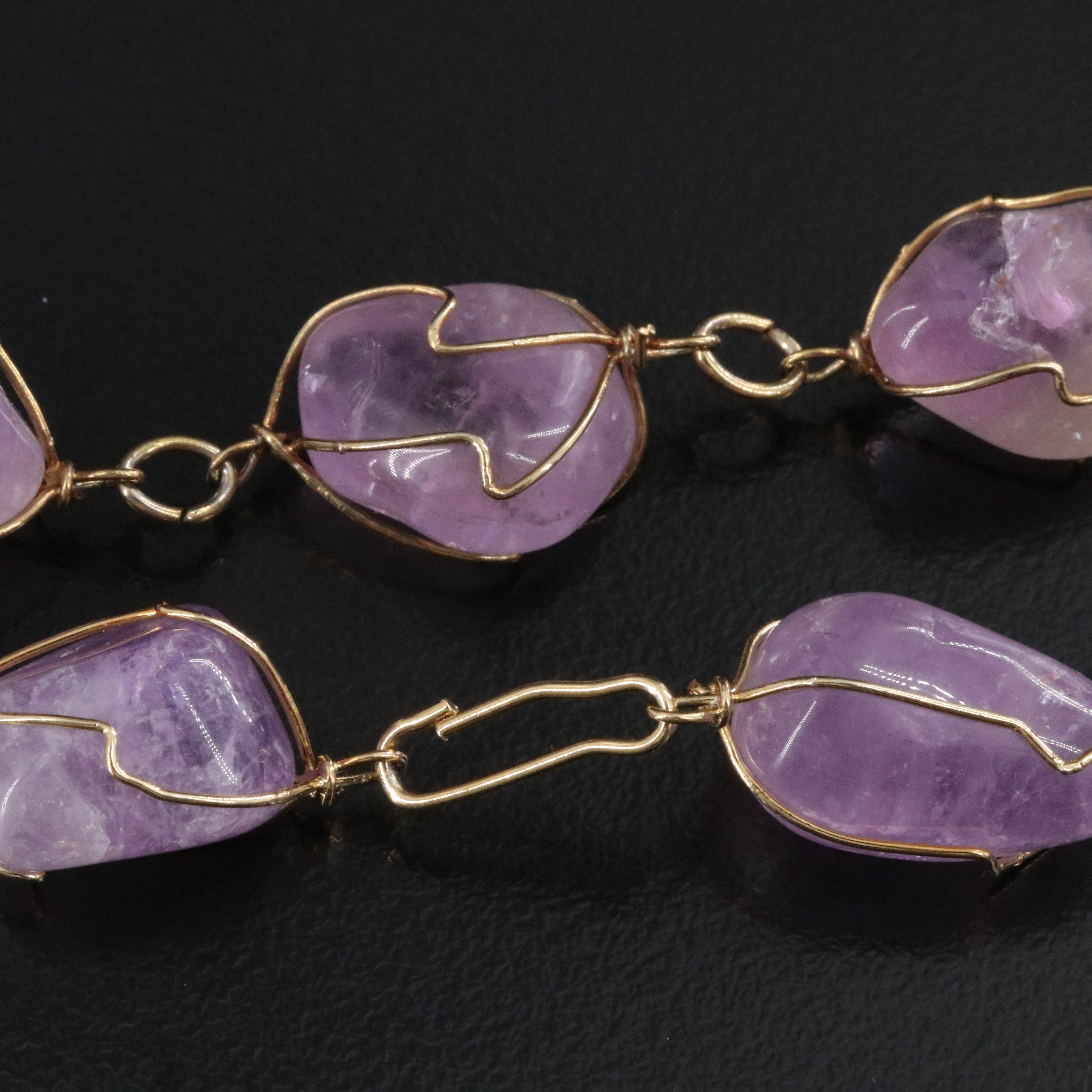 Amethyst Wire Wrap Necklace