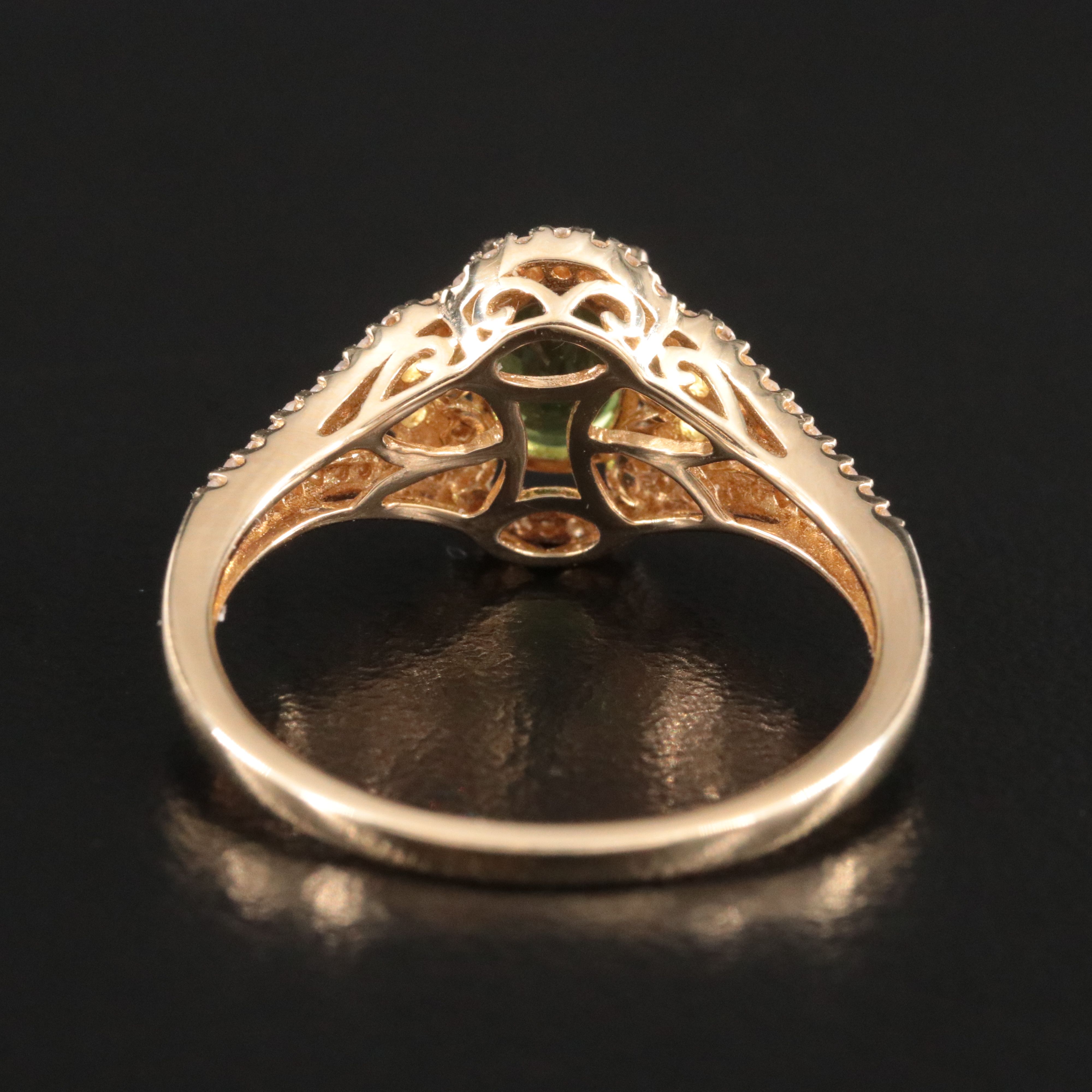 14K 1.04 CT Sapphire and Diamond Ring