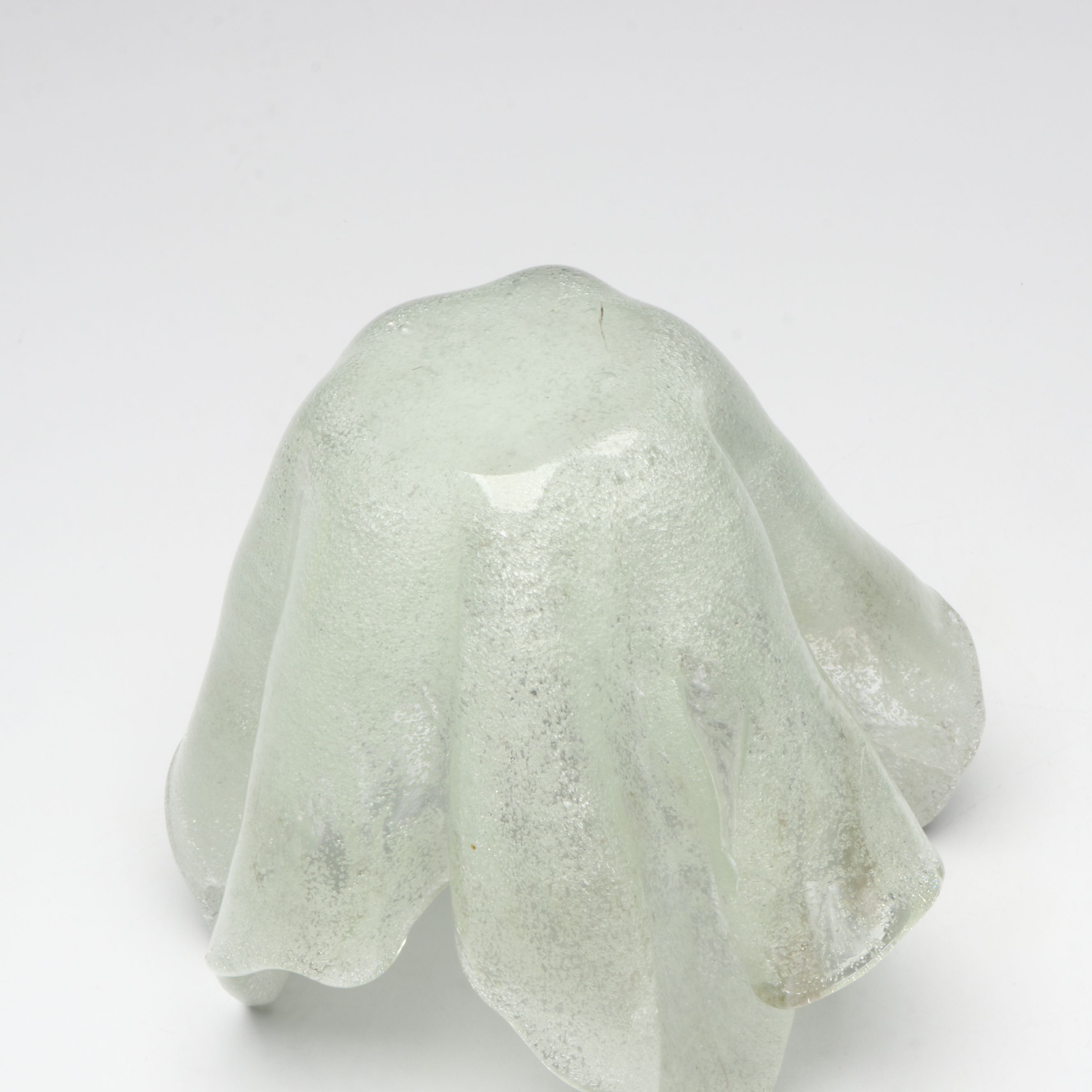 Confetti Art Glass Ball Vase with Bubble Handkerchief Bowl