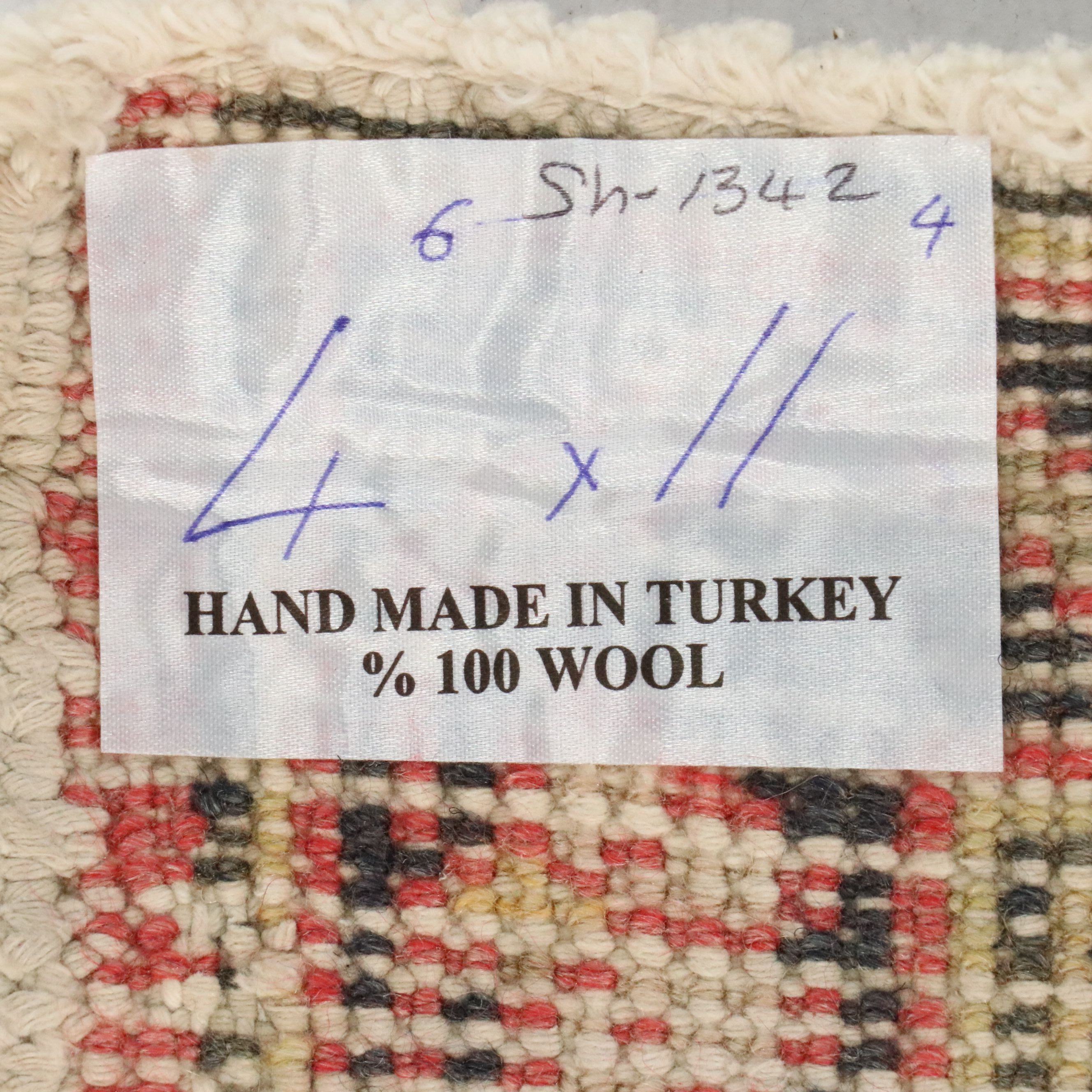 4'7 x 11'5 Hand-Knotted Persian Hamadan Long Rug