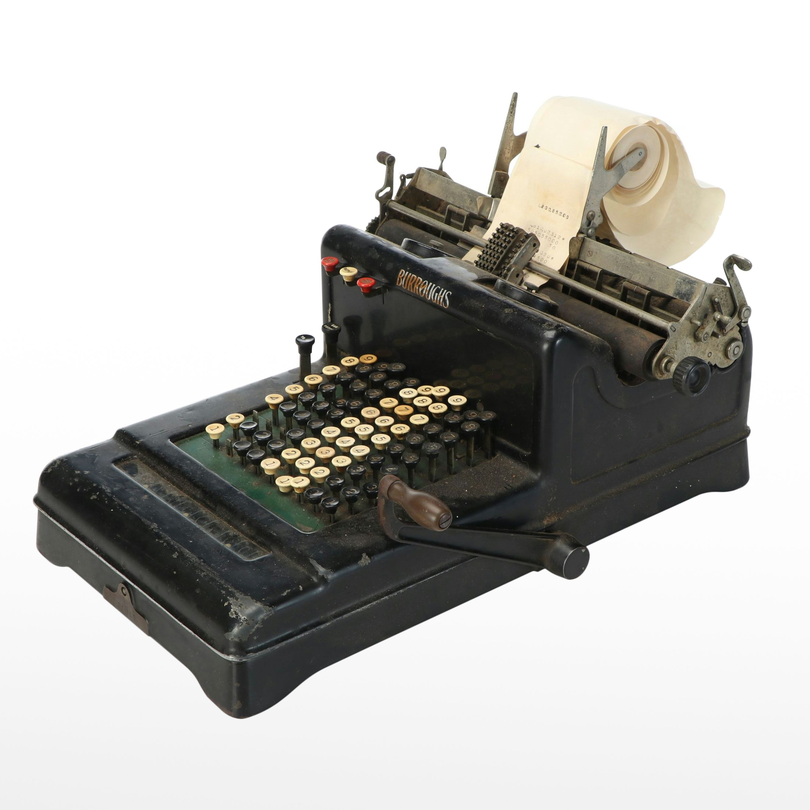 Burroughs Vintage Adding Machine and Cash Register, Mid-20th Century