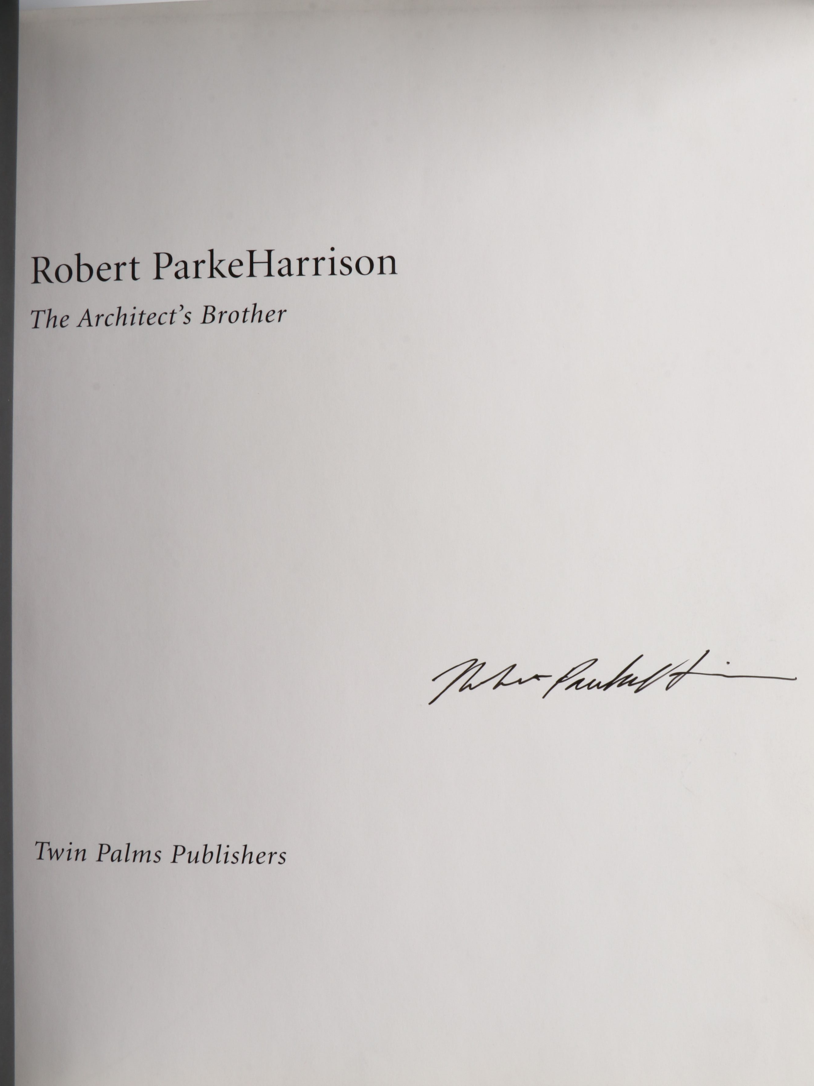 Signed Limited Edition "The Architect's Brother" by Robert ParkeHarrison, 2000